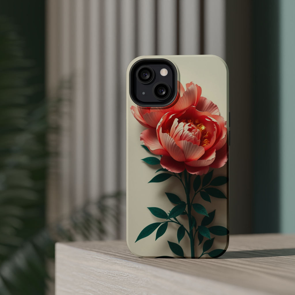 iPhone Emerald Green And Gold Peony Bouquet Slim iPhone Everyday · iPhone Case
