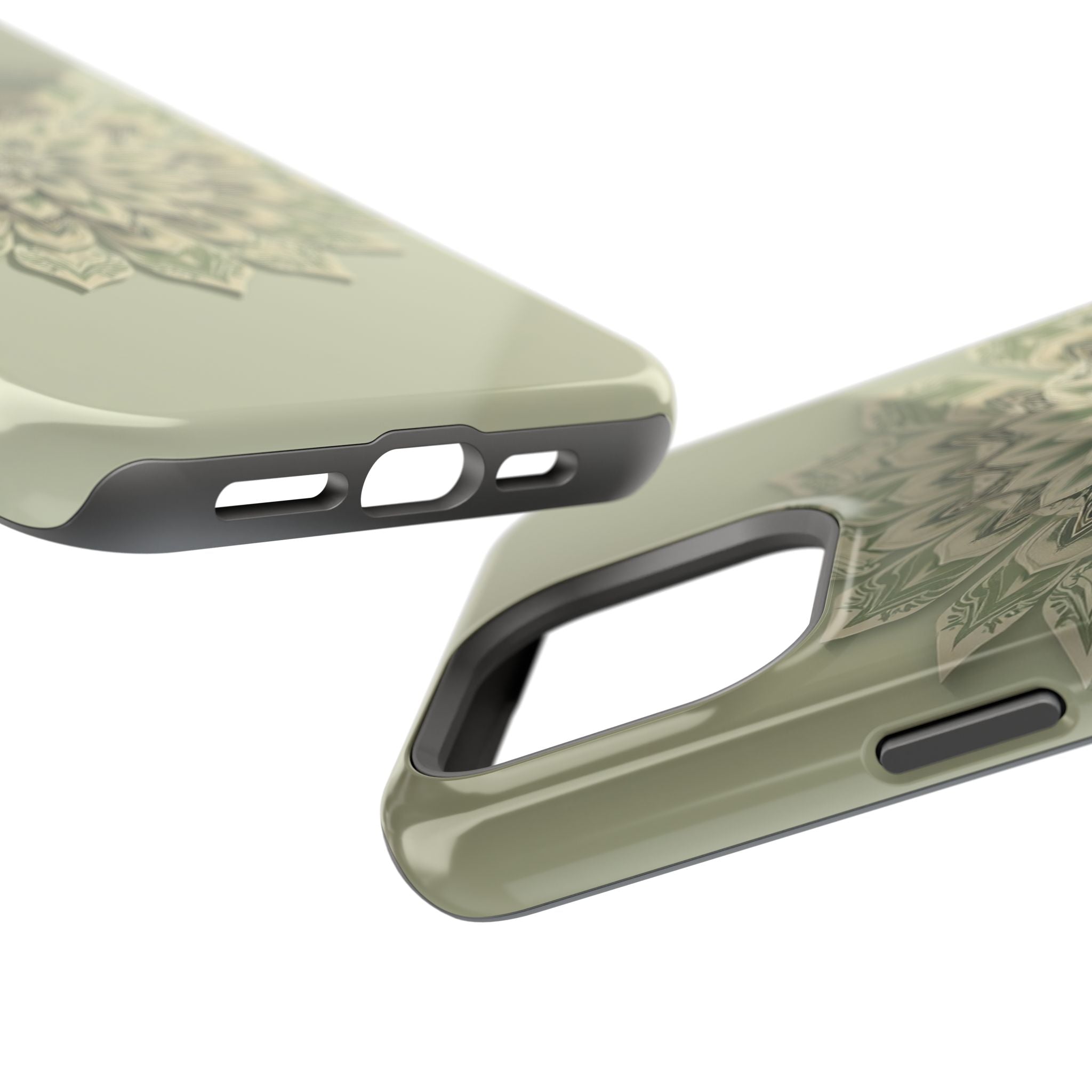 iPhone Sage And Ivory Floral Mandala Slim Everyday Designer Case · iPhone Case