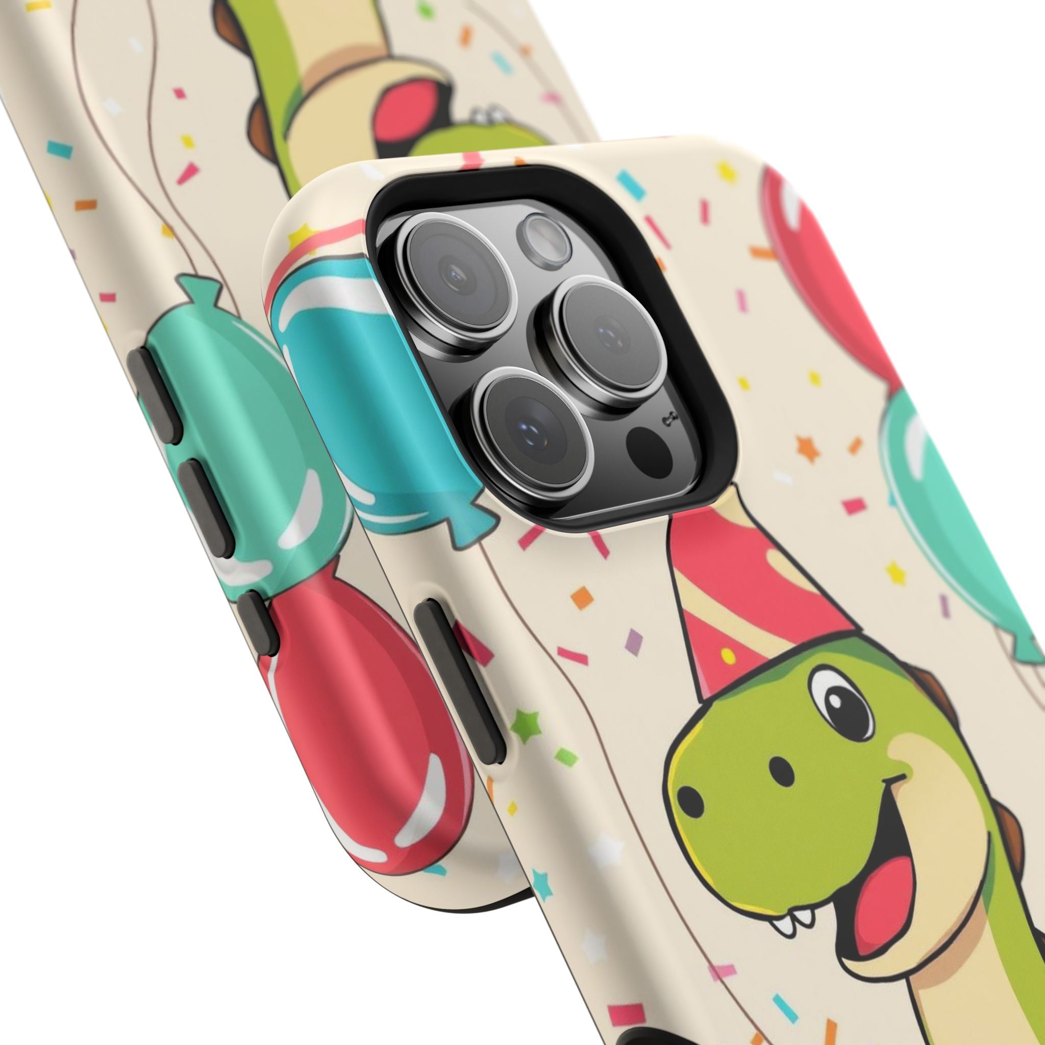 iPhone Dino with Party Hat Kids Fun Phone Case Gift Slim Snap Case · iPhone Case