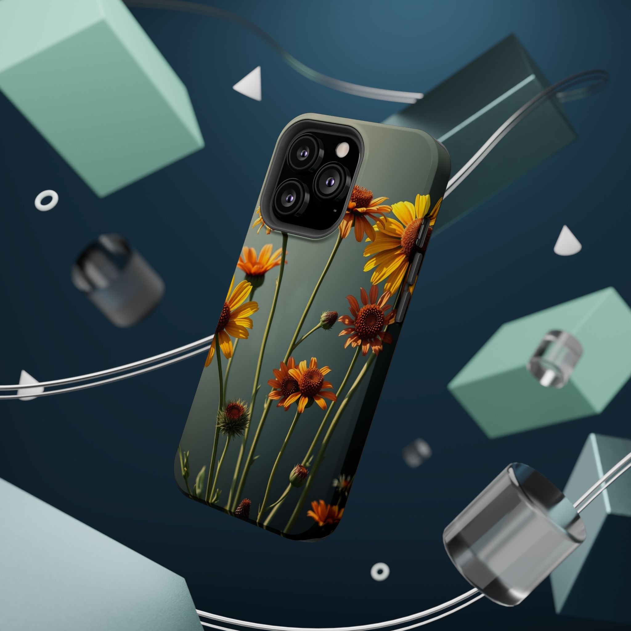 iPhone Mustard And Rust Wildflower Bunch Slim Everyday iPhone Designer · iPhone