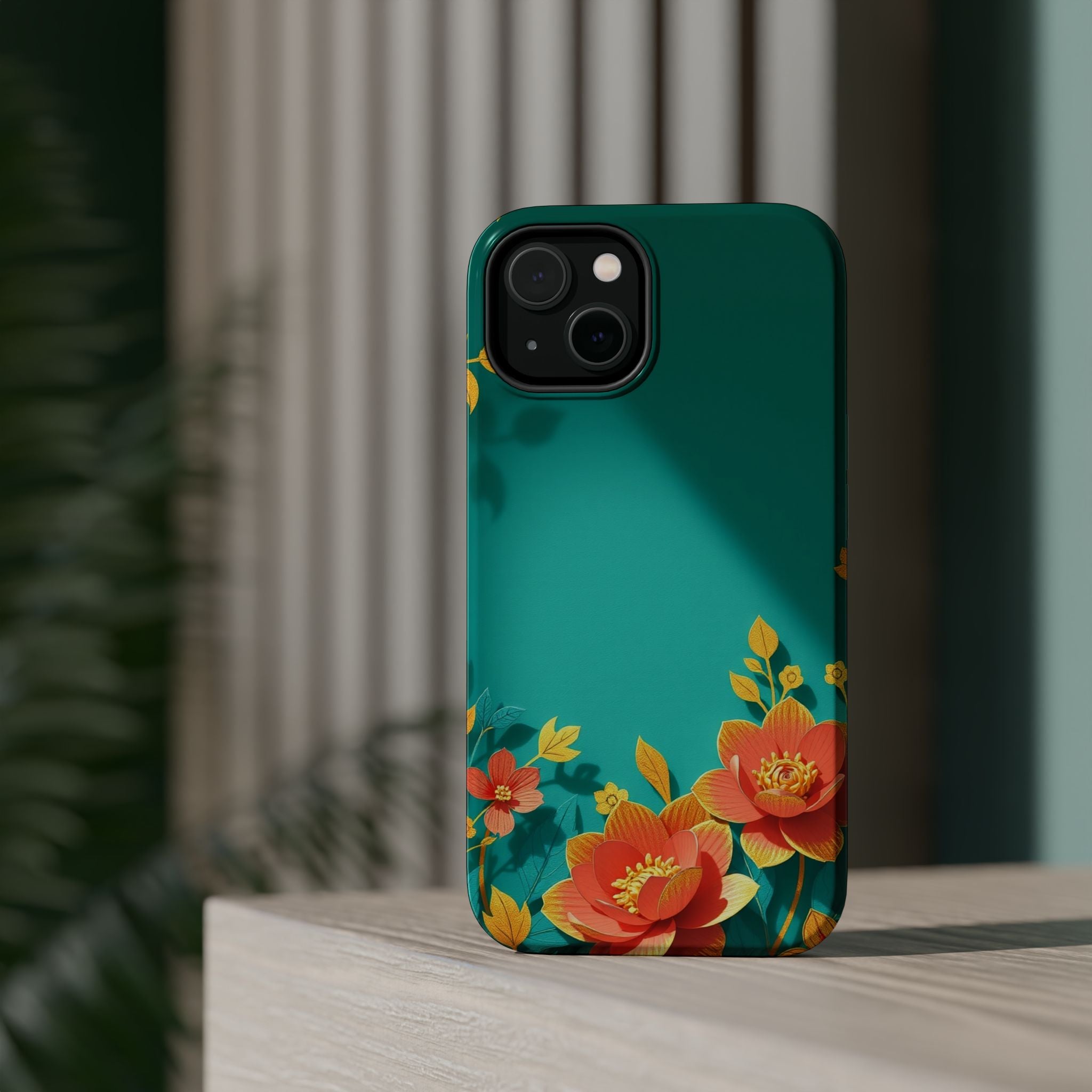 iPhone Floral Gold Foil Paper Cut Art Slim Everyday Designer Case · iPhone Case