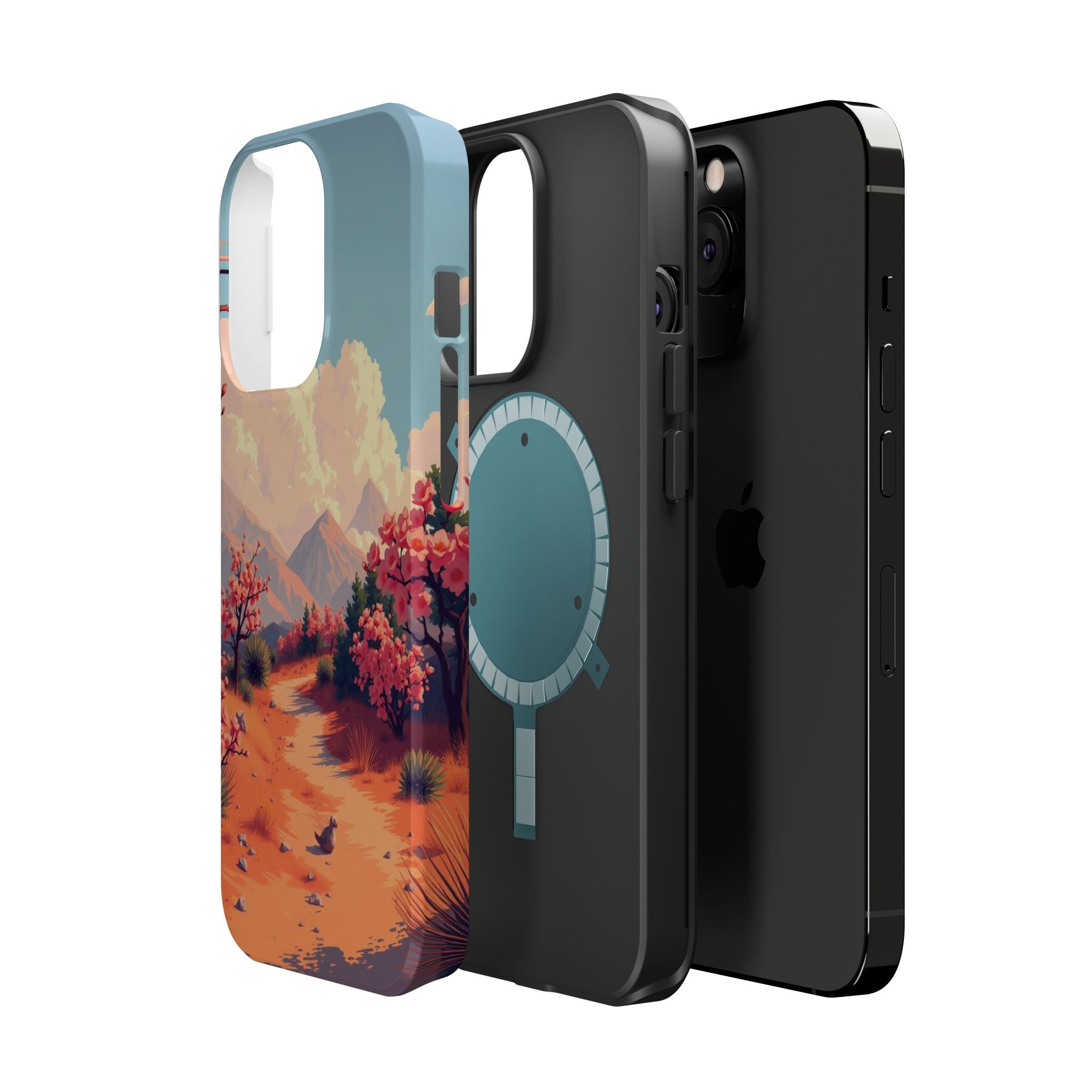iPhone Burnt Orange And Sand Blossom Trail Slim iPhone Everyday · iPhone Case