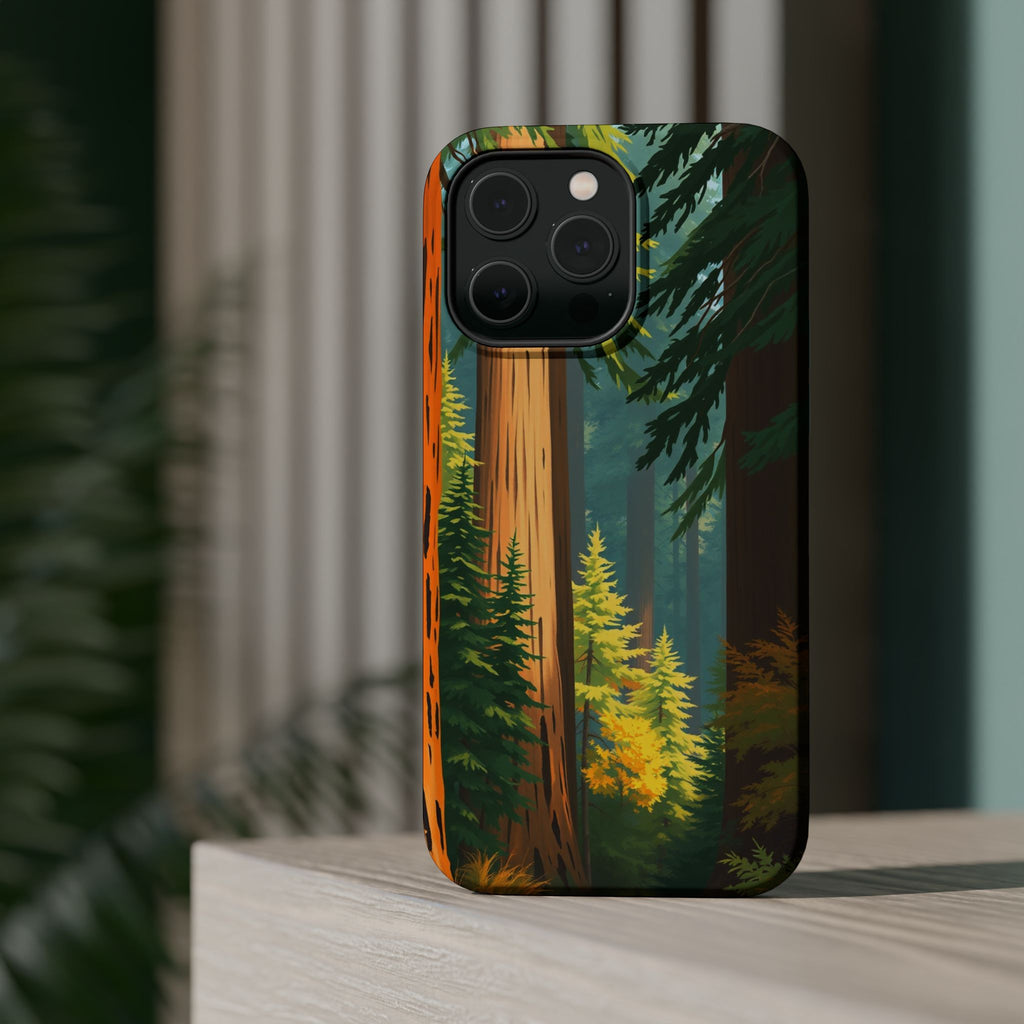 iPhone Redwood Forest Oil Painting Impressionist Clean iPhone Minimal · iPhone C