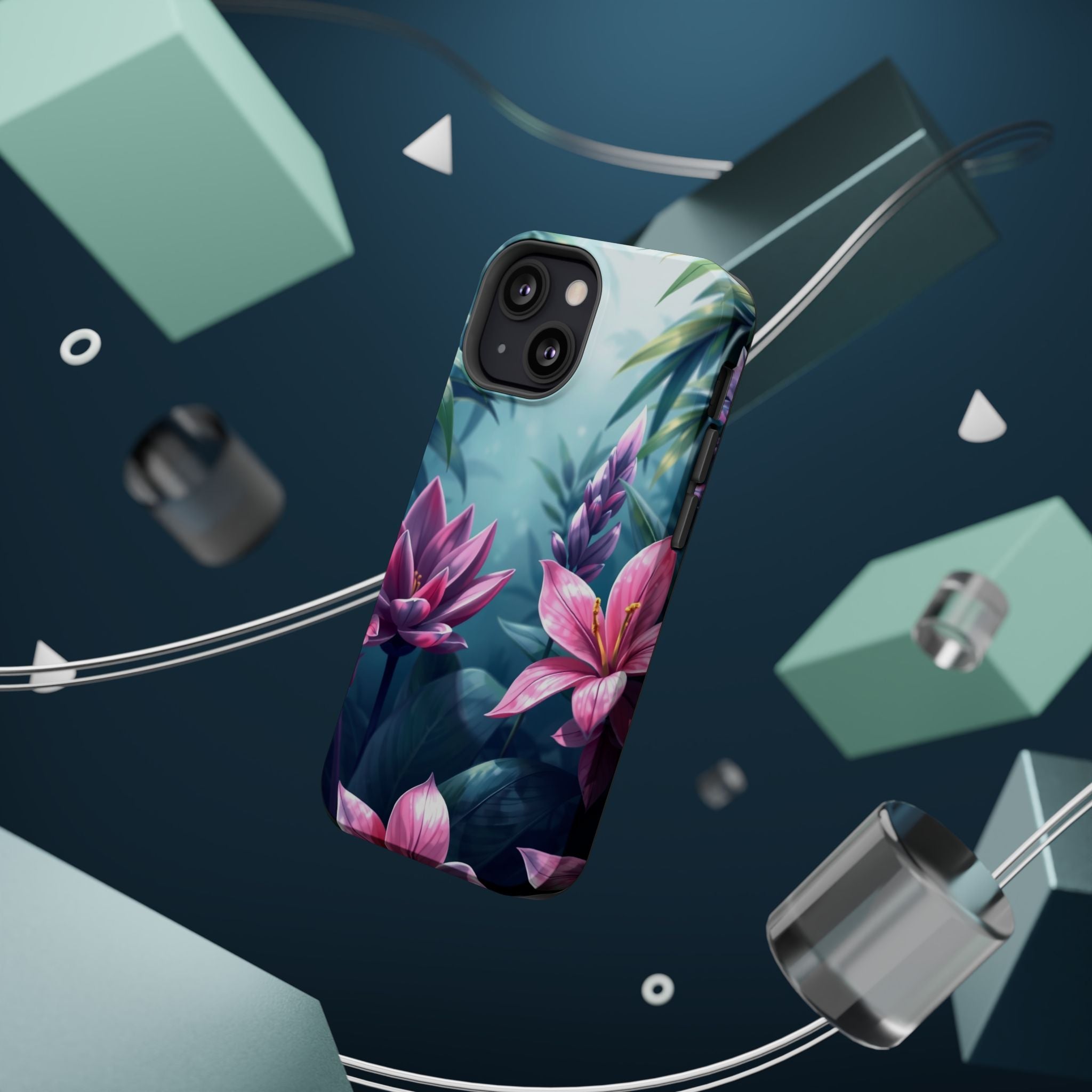 iPhone Indigo And Violet Jungle Floral Slim Everyday Designer Case · iPhone Case