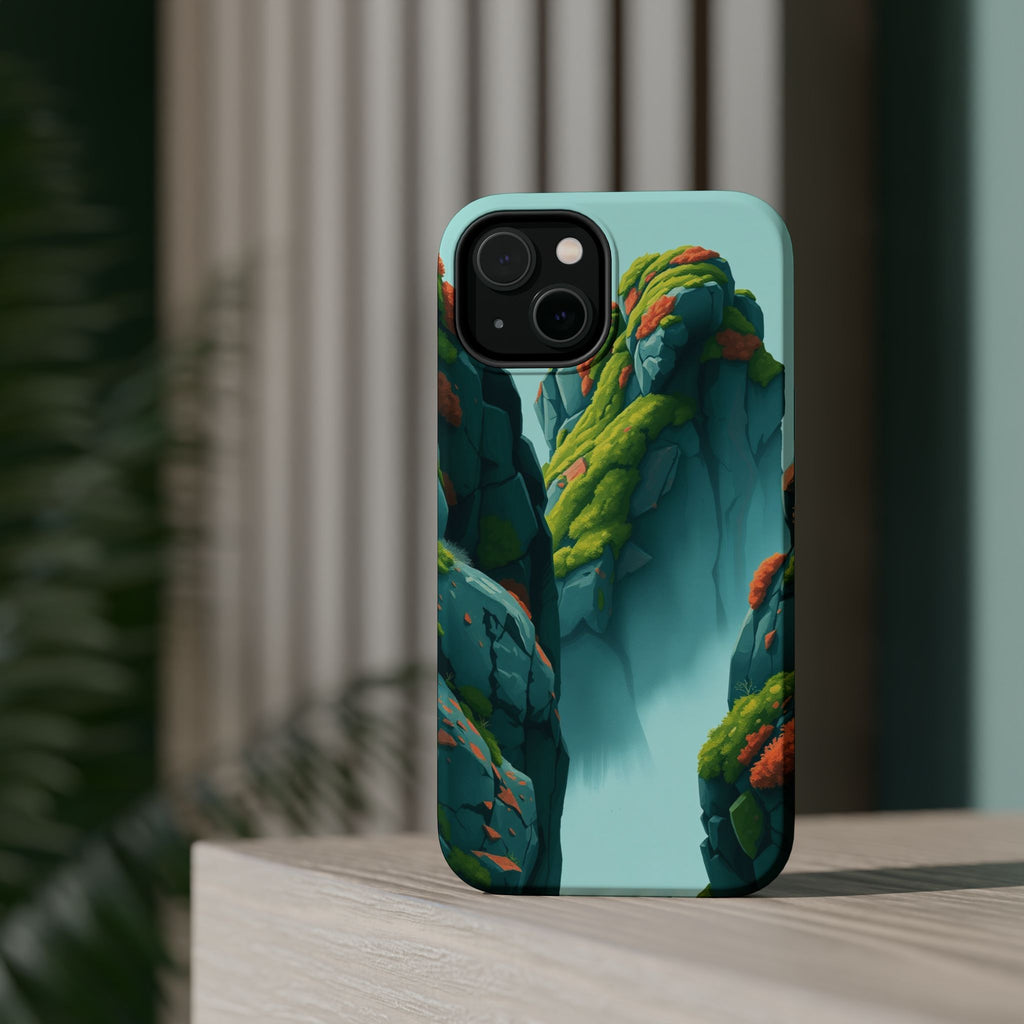 iPhone Moss Covered Rocks Oil Painting Impressionist iPhone Slim · iPhone Case