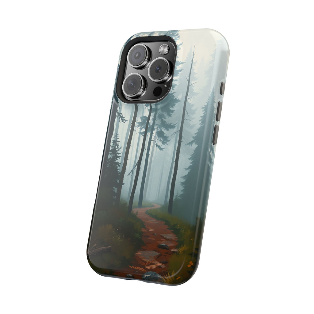 iPhone Serene Misty Forest Path Design Slim Everyday Designer Case · iPhone Case