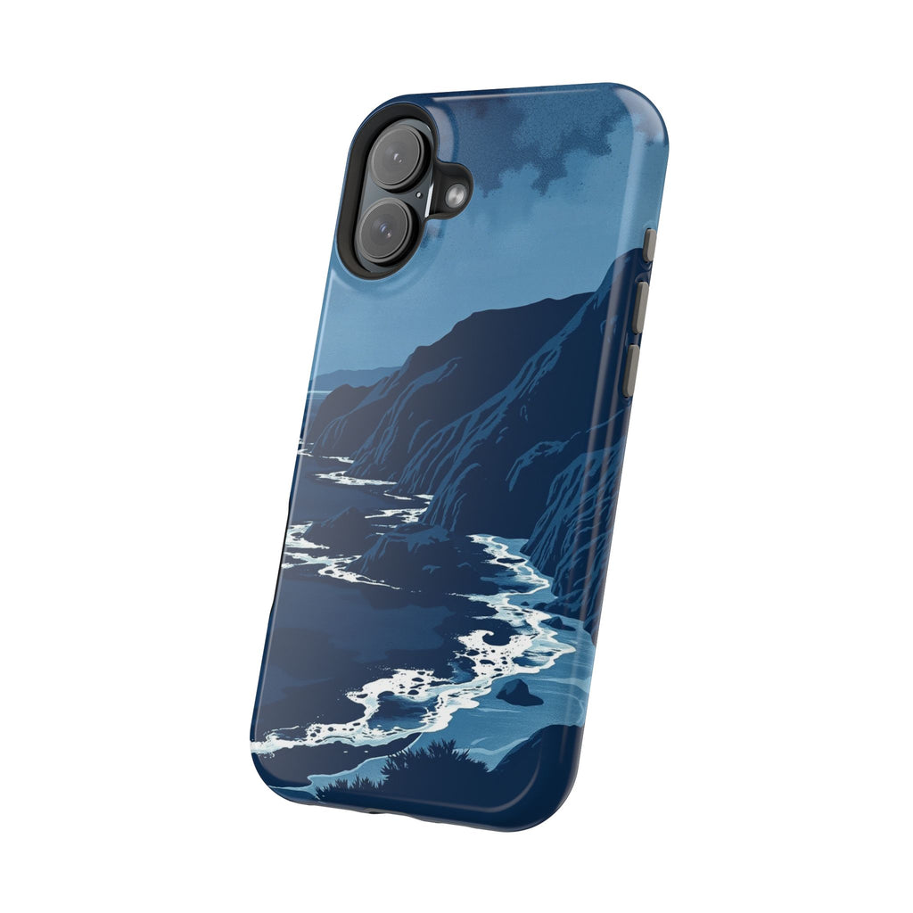 iPhone Midnight Blue And Silver Hibiscus Coast Carry Case Slim Snap Case · iPhon