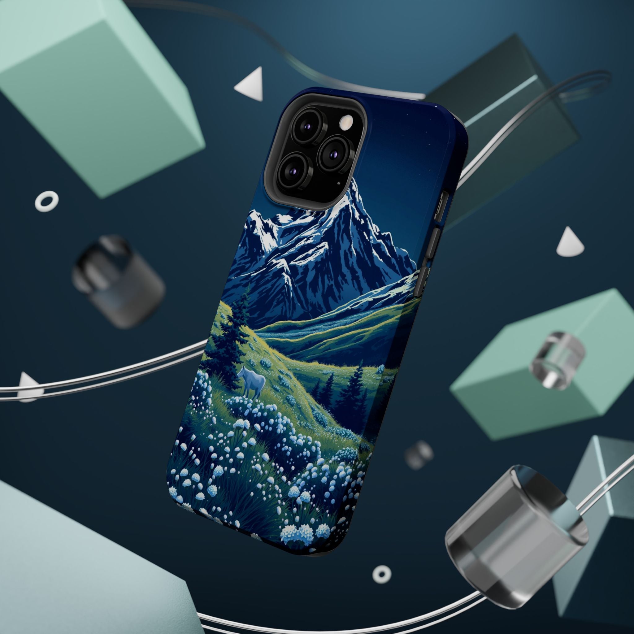 iPhone Midnight Blue And Silver Alpine Meadow Slim iPhone Everyday · iPhone Case
