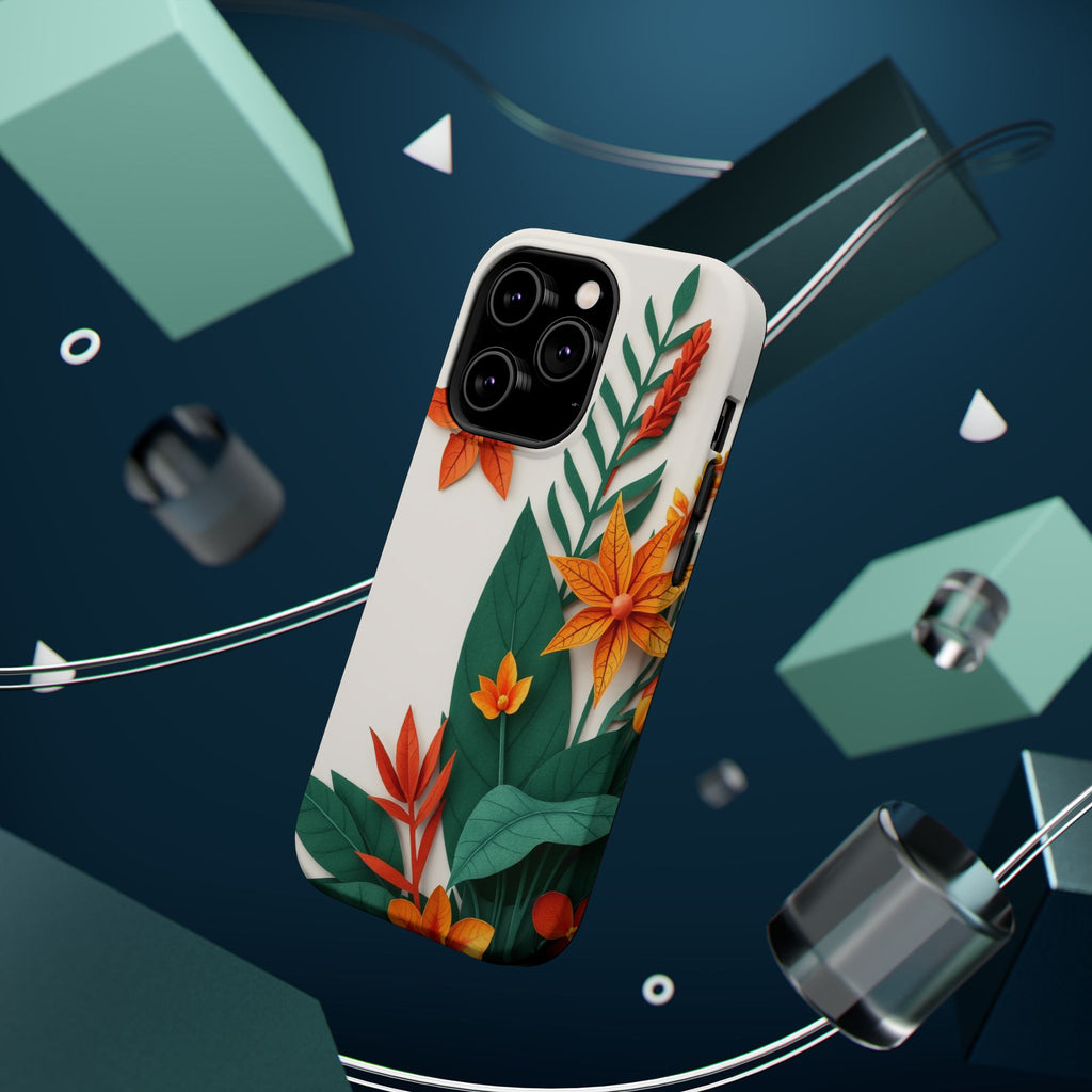 iPhone Jungle Floral Paper Cut Art Bold Modern Everyday Snap Case · iPhone Case