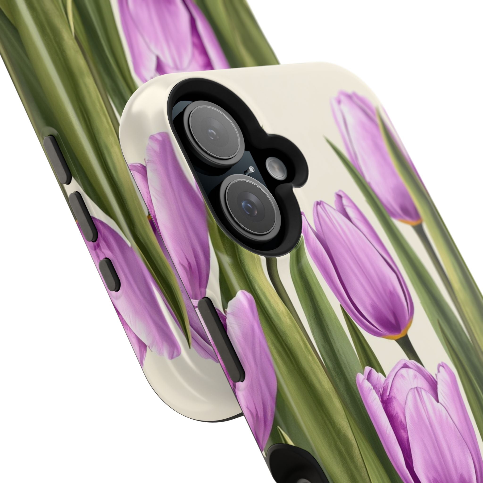 iPhone Tulip Row Electric Art 14 Bold Modern Everyday Snap Case · iPhone Case