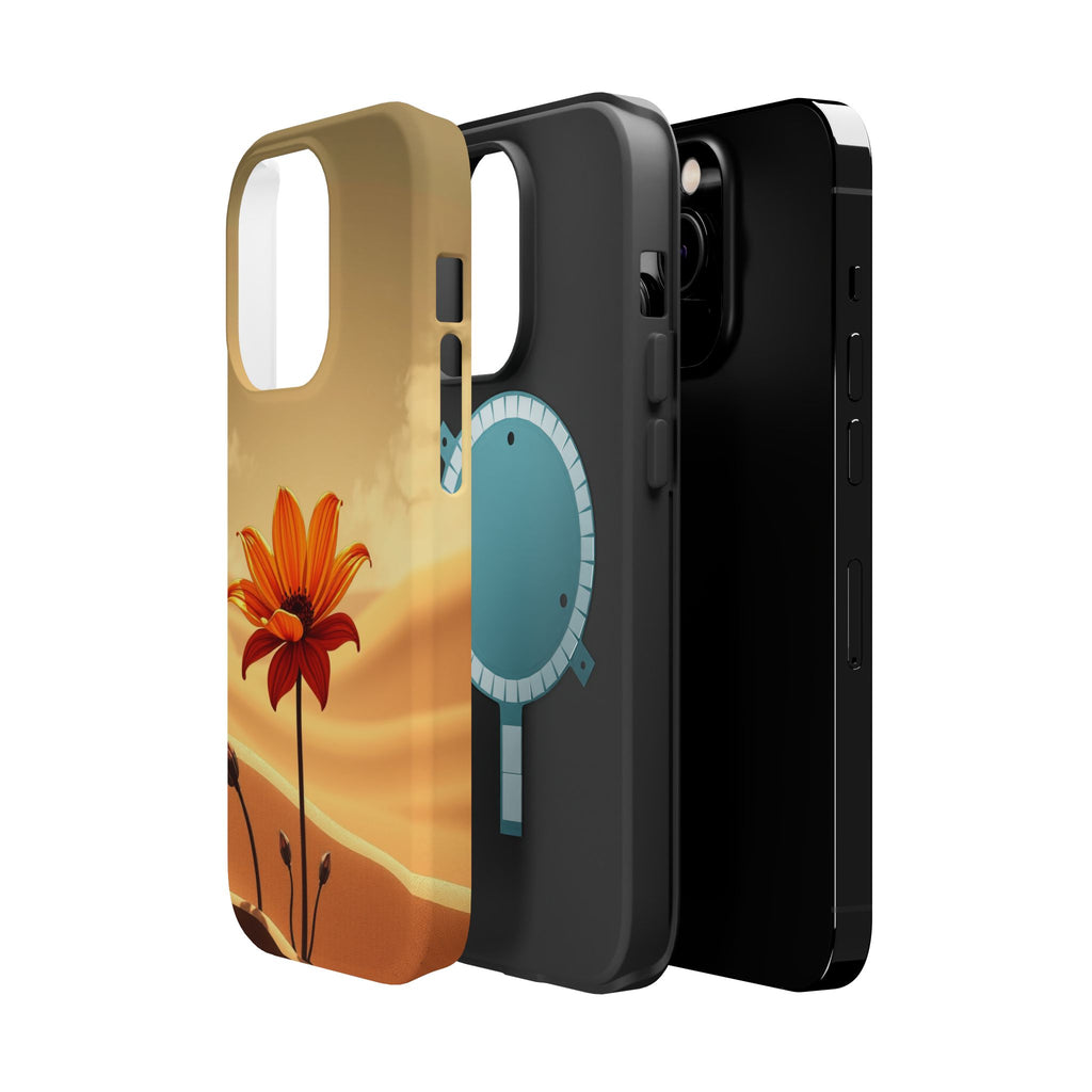iPhone Neon Floral Dark Gothic Ink Bold Modern Everyday Snap Case · iPhone Case