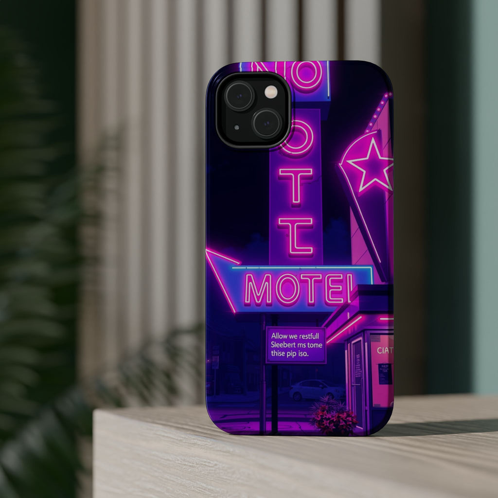 iPhone Neon Sign Motel Enchanted Art Slim Everyday Designer Case · iPhone Case