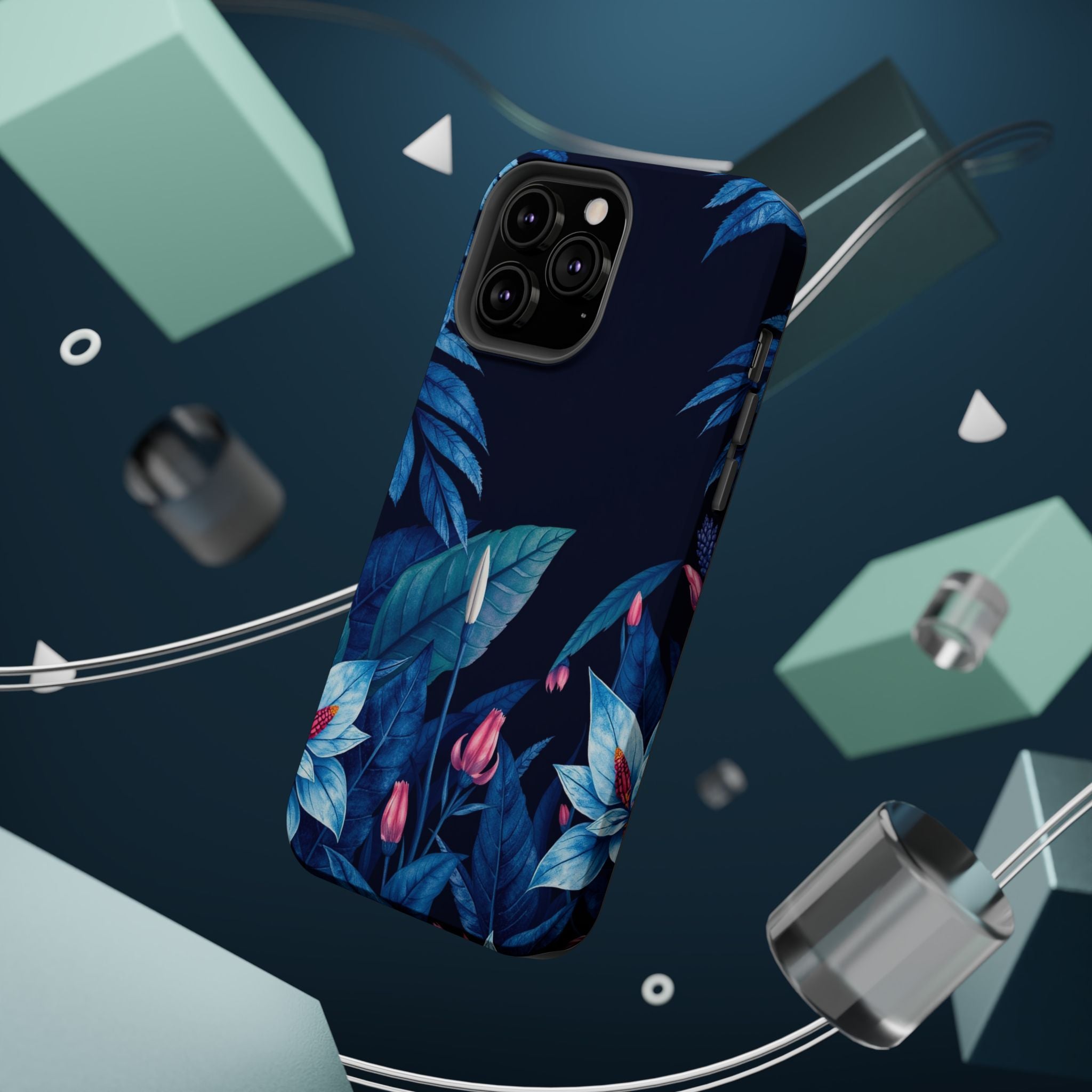 iPhone Serene Jungle Floral Design Clean Minimal Snap Cas Slim Snap Case · iPhon