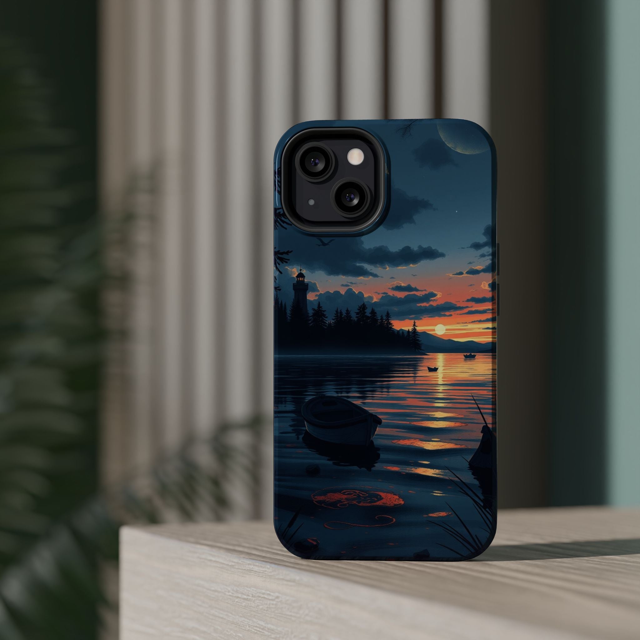 iPhone Lake at Twilight Grunge Distressed Slim iPhone Everyday Designer · iPhone