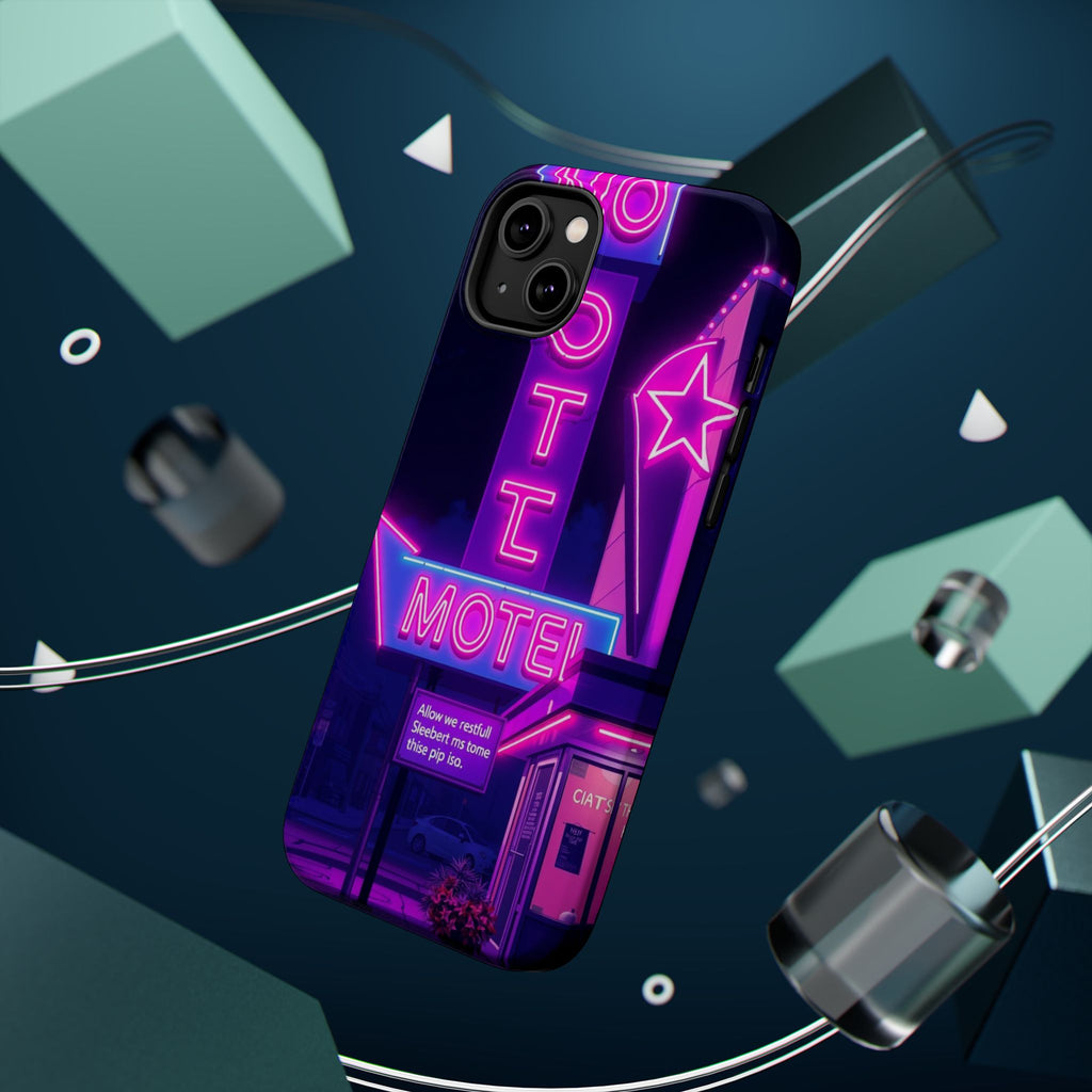iPhone Neon Sign Motel Enchanted Art Slim Everyday Designer Case · iPhone Case