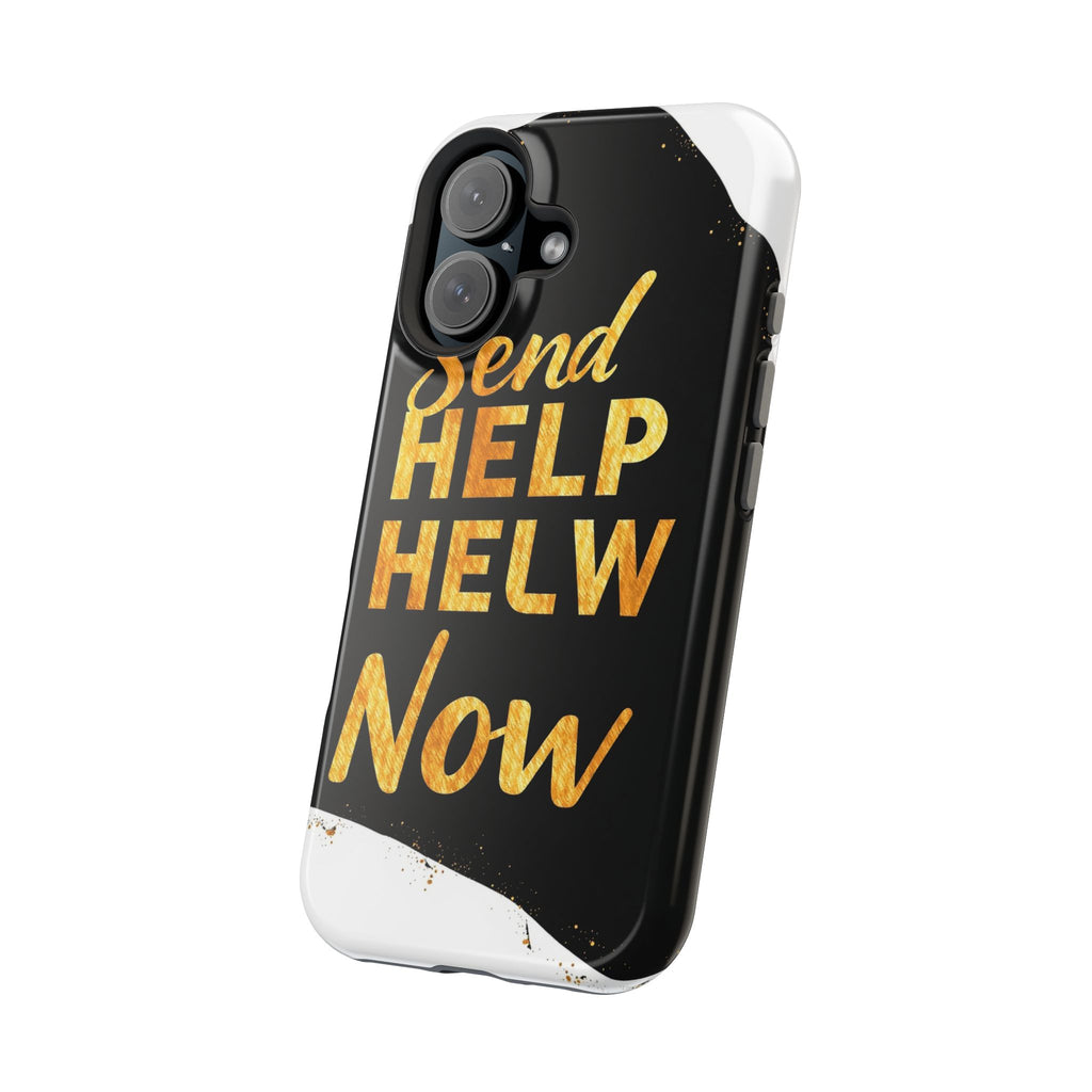 iPhone Send Help Now Enchanted Art Bold Modern Everyday Snap Case · iPhone Case