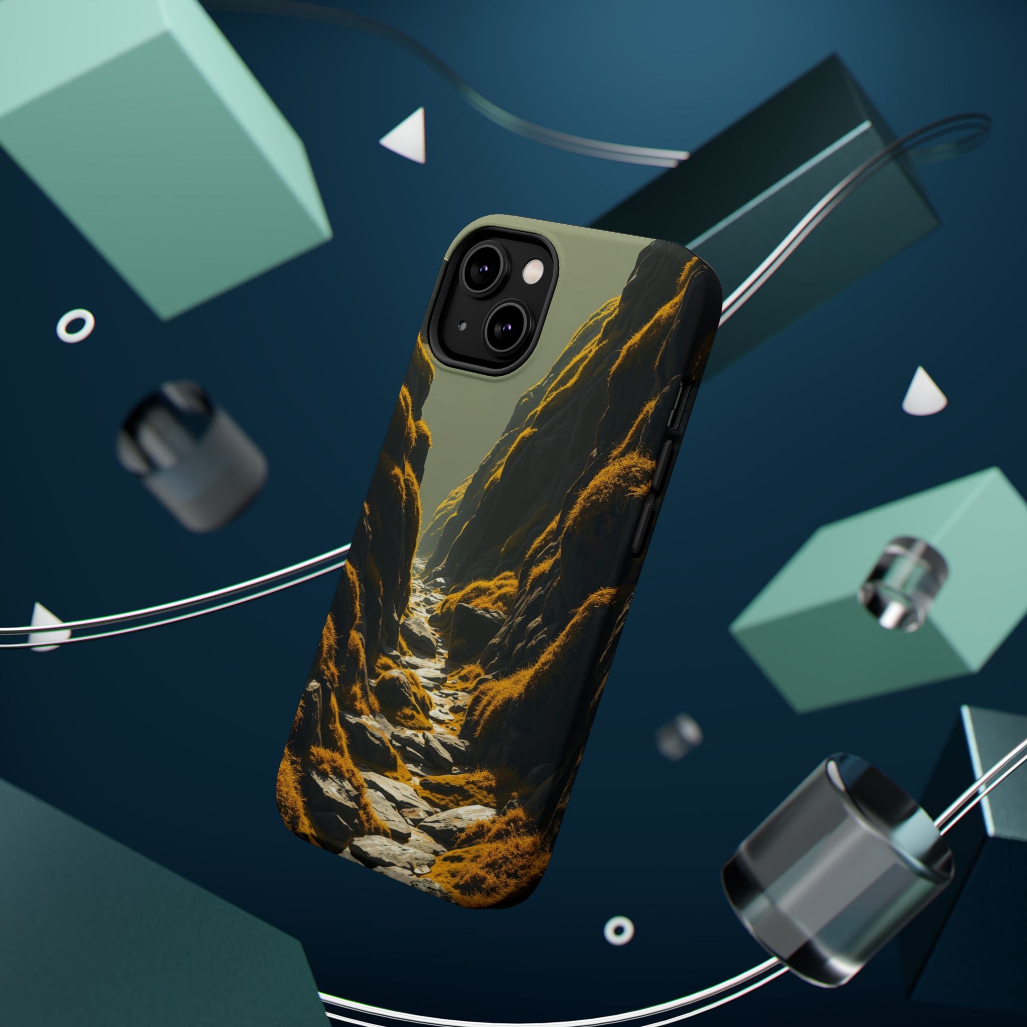 iPhone Moss Covered Rocks Enchanted Art Slim Everyday iPhone 14 · iPhone Case