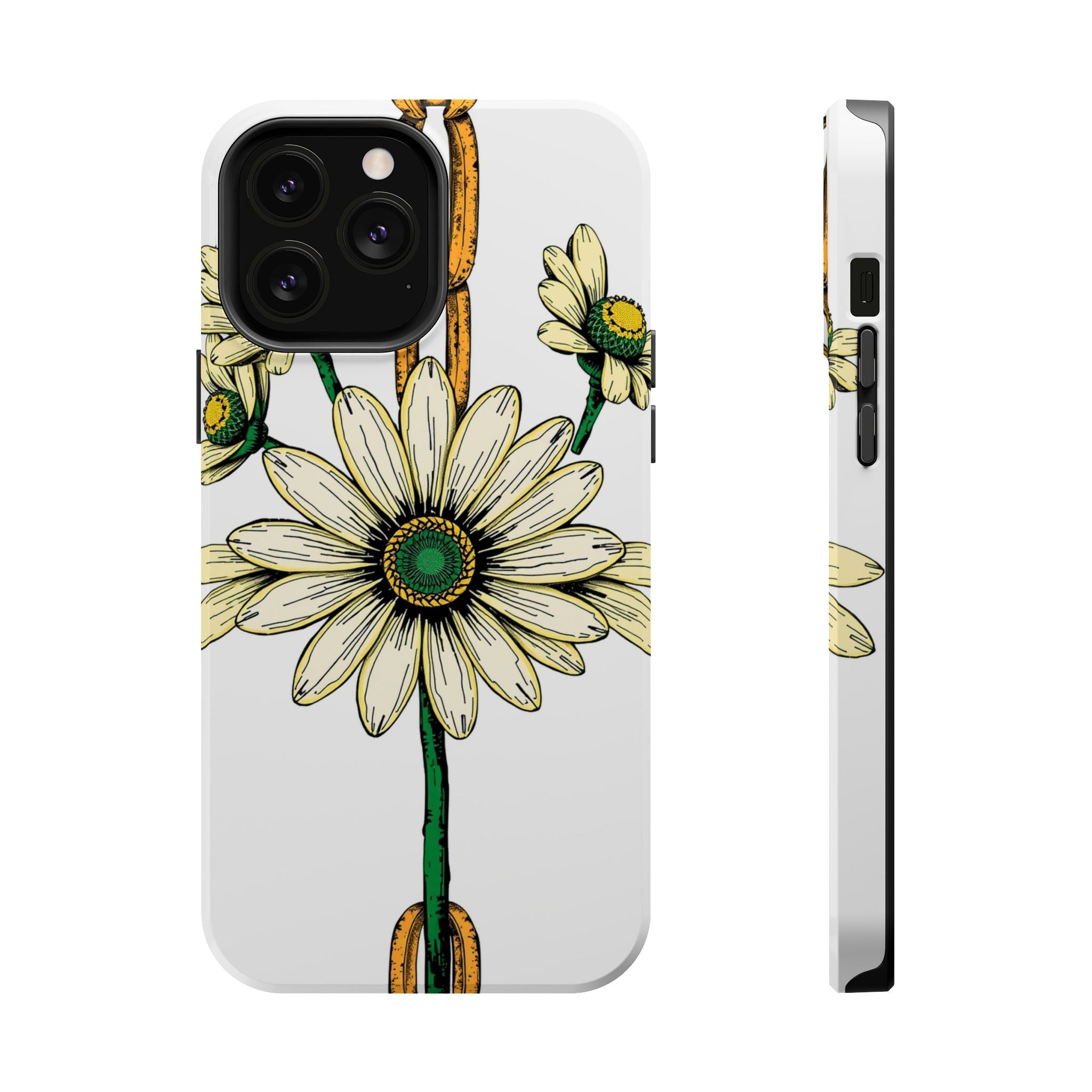 iPhone Daisy Chain Dark Gothic Ink Bold Modern Everyday Snap Case · iPhone Case