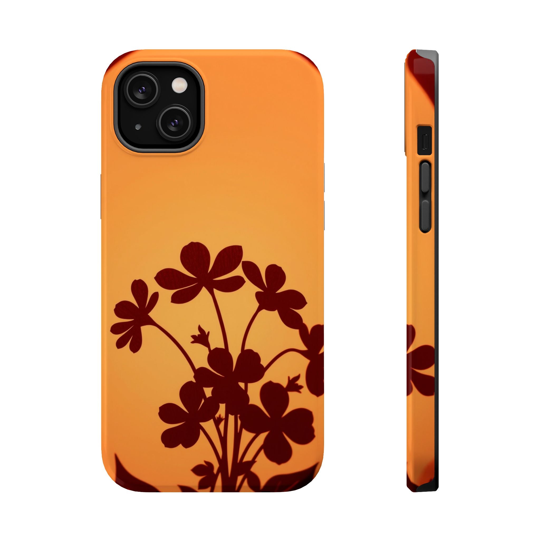 iPhone Floral Silhouette Electric Art Slim Everyday Designer Case · iPhone Case