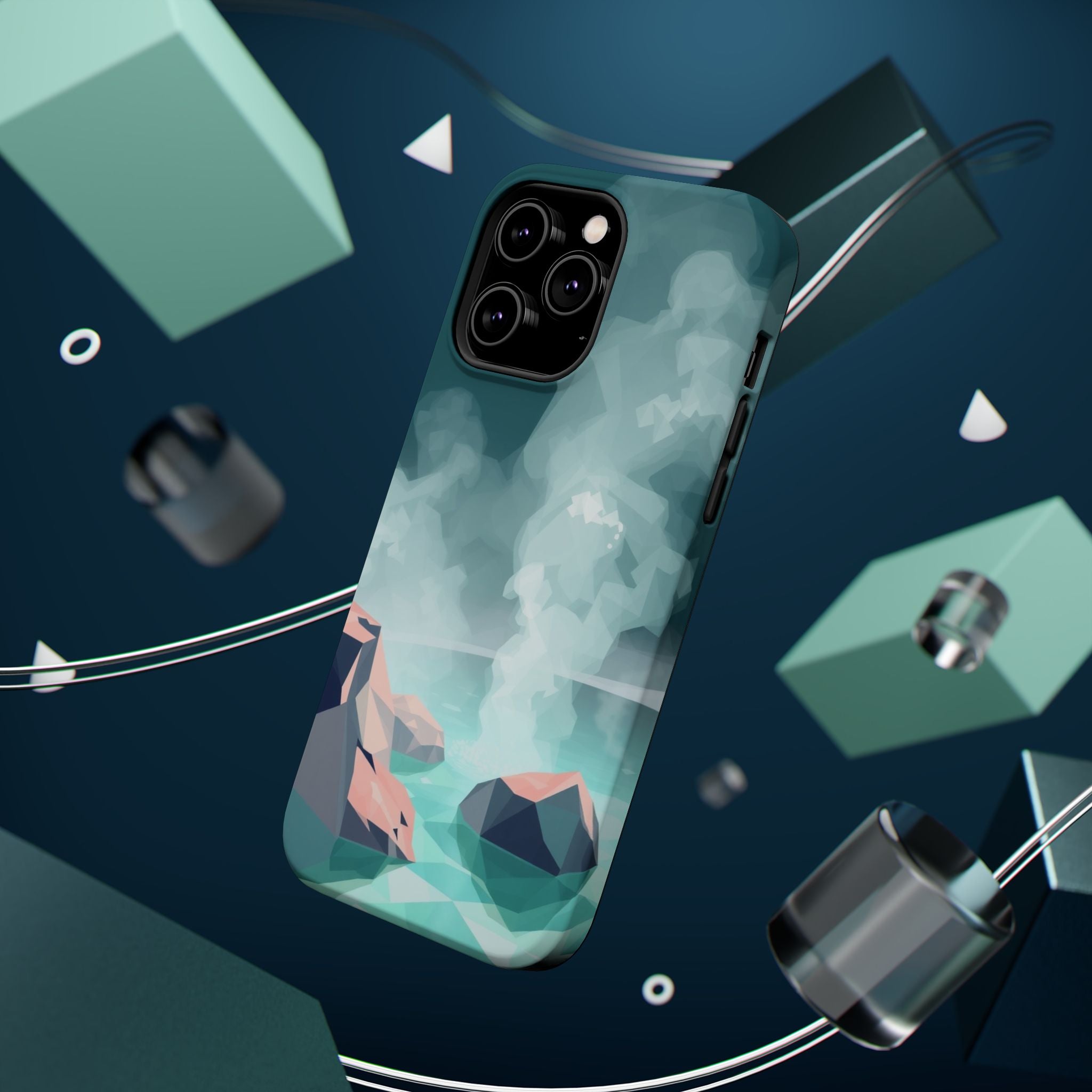 iPhone Mint And Blush Hot Spring Steam Slim Everyday iPhone 10 Designer · iPhone