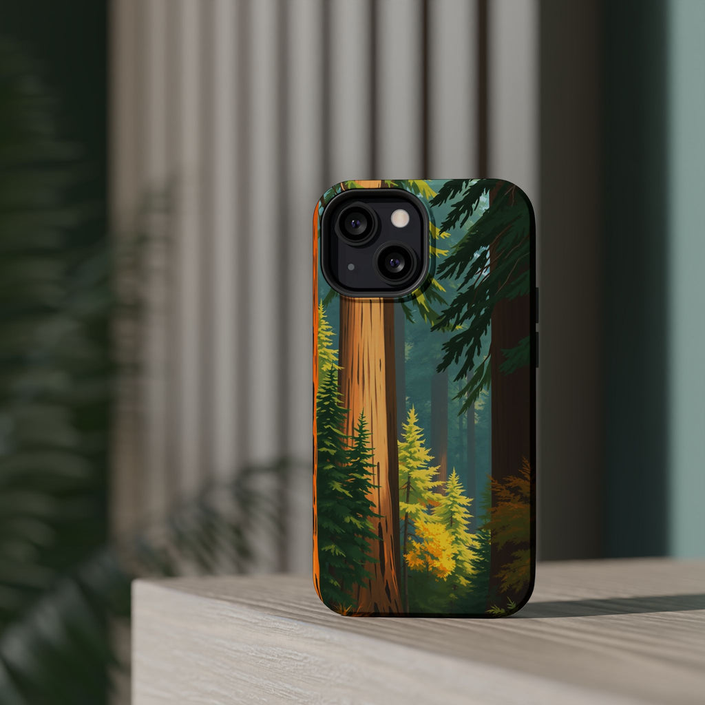 iPhone Redwood Forest Oil Painting Impressionist Clean iPhone Minimal · iPhone C