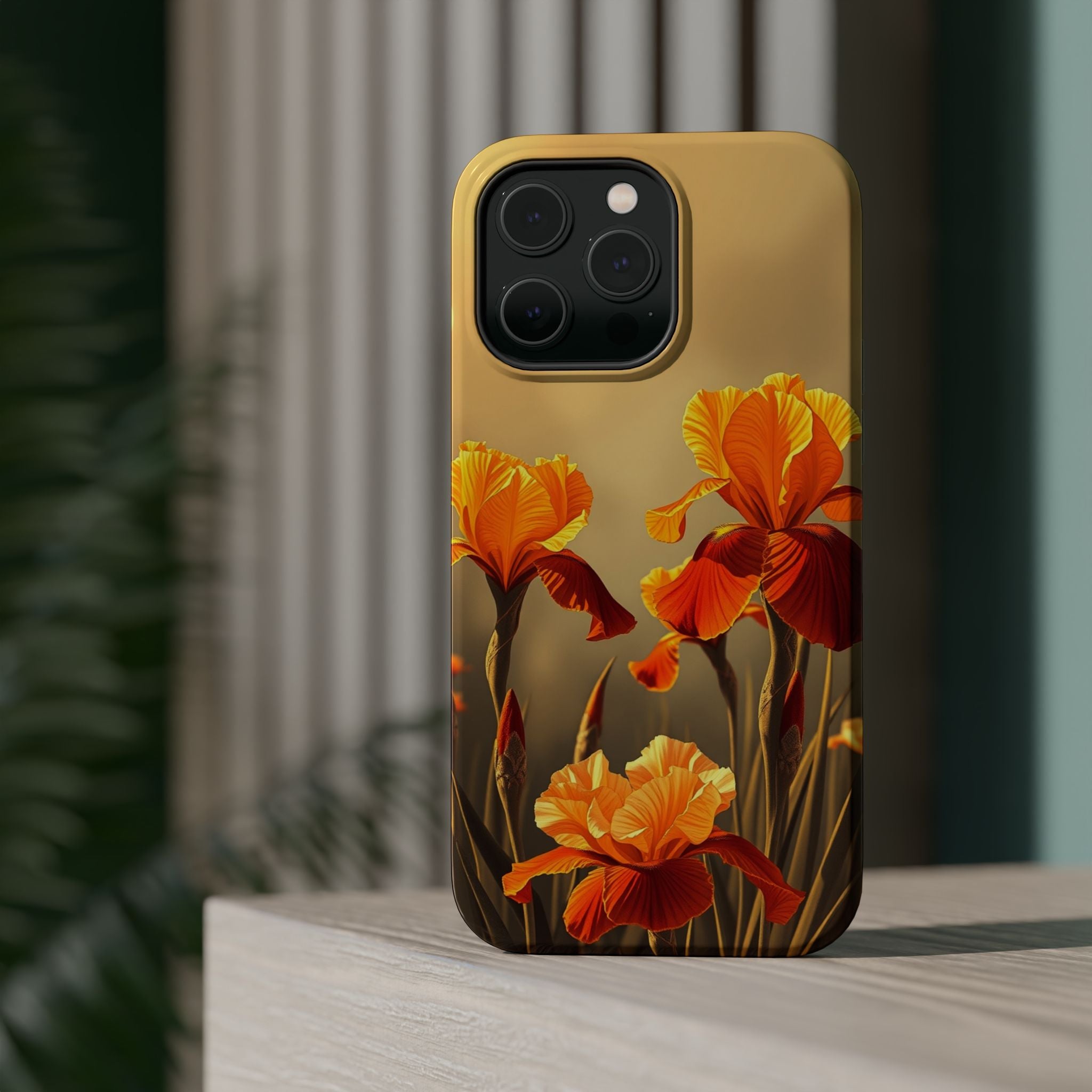iPhone Iris Garden Gold Foil Luxury Slim Everyday Designer Case · iPhone Case