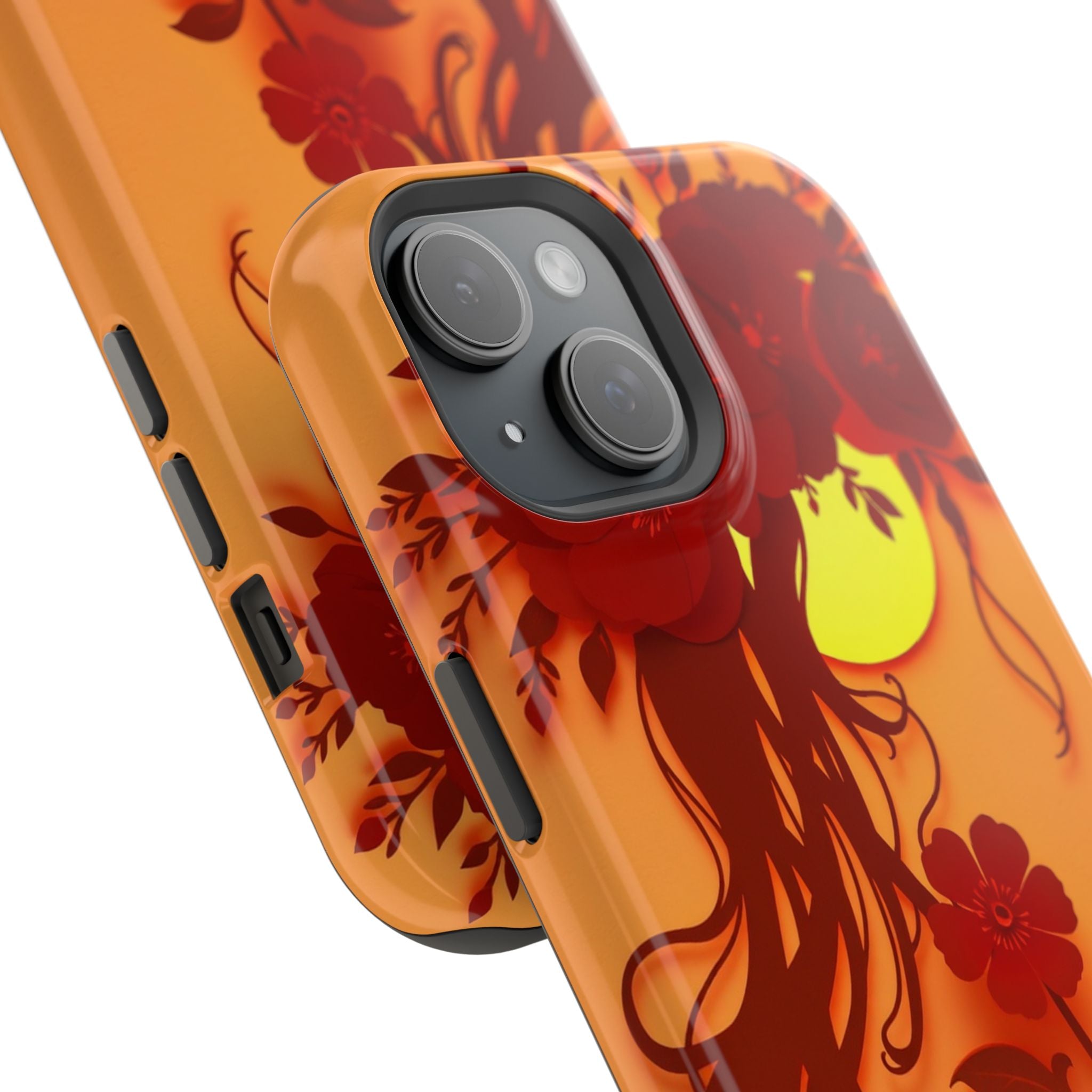 iPhone Sunset Amber And Peach Floral Crown Slim iPhone Everyday · iPhone Case