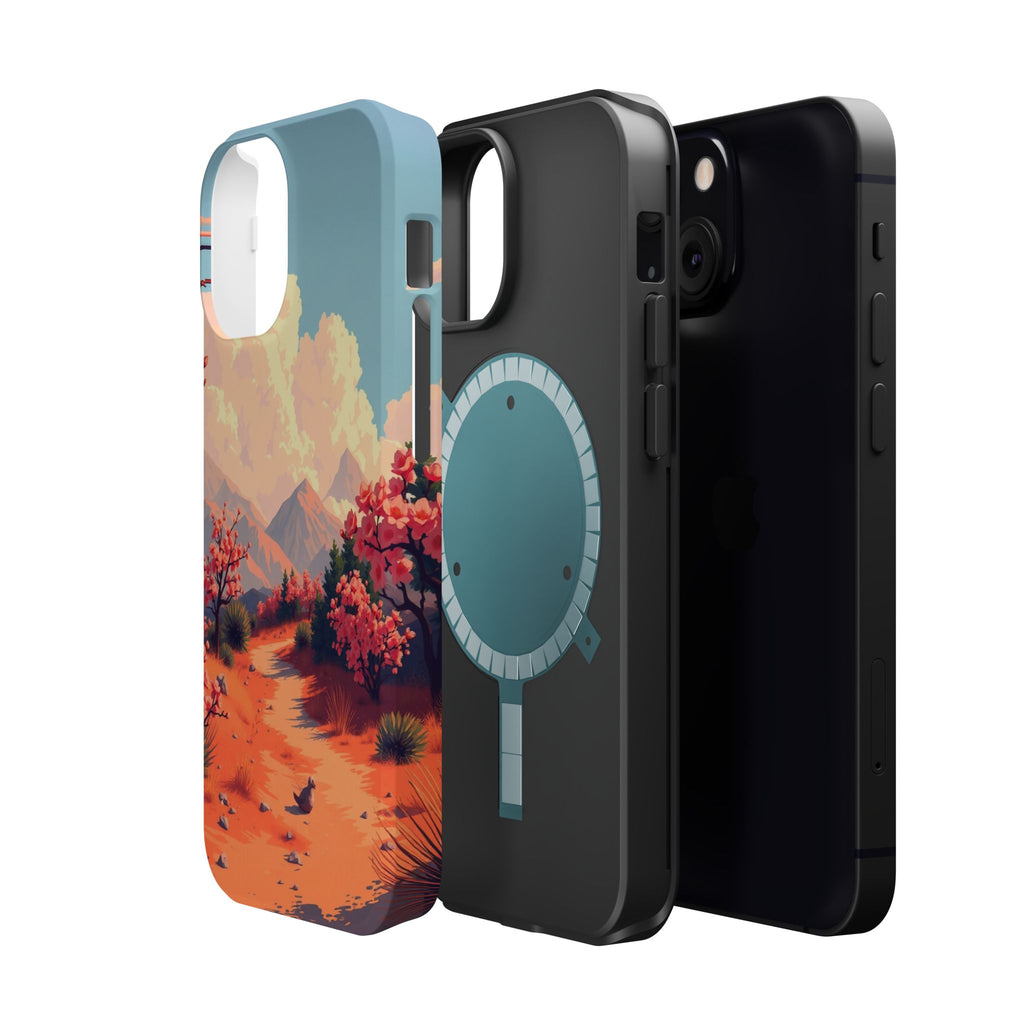 iPhone Burnt Orange And Sand Blossom Trail Slim iPhone Everyday · iPhone Case