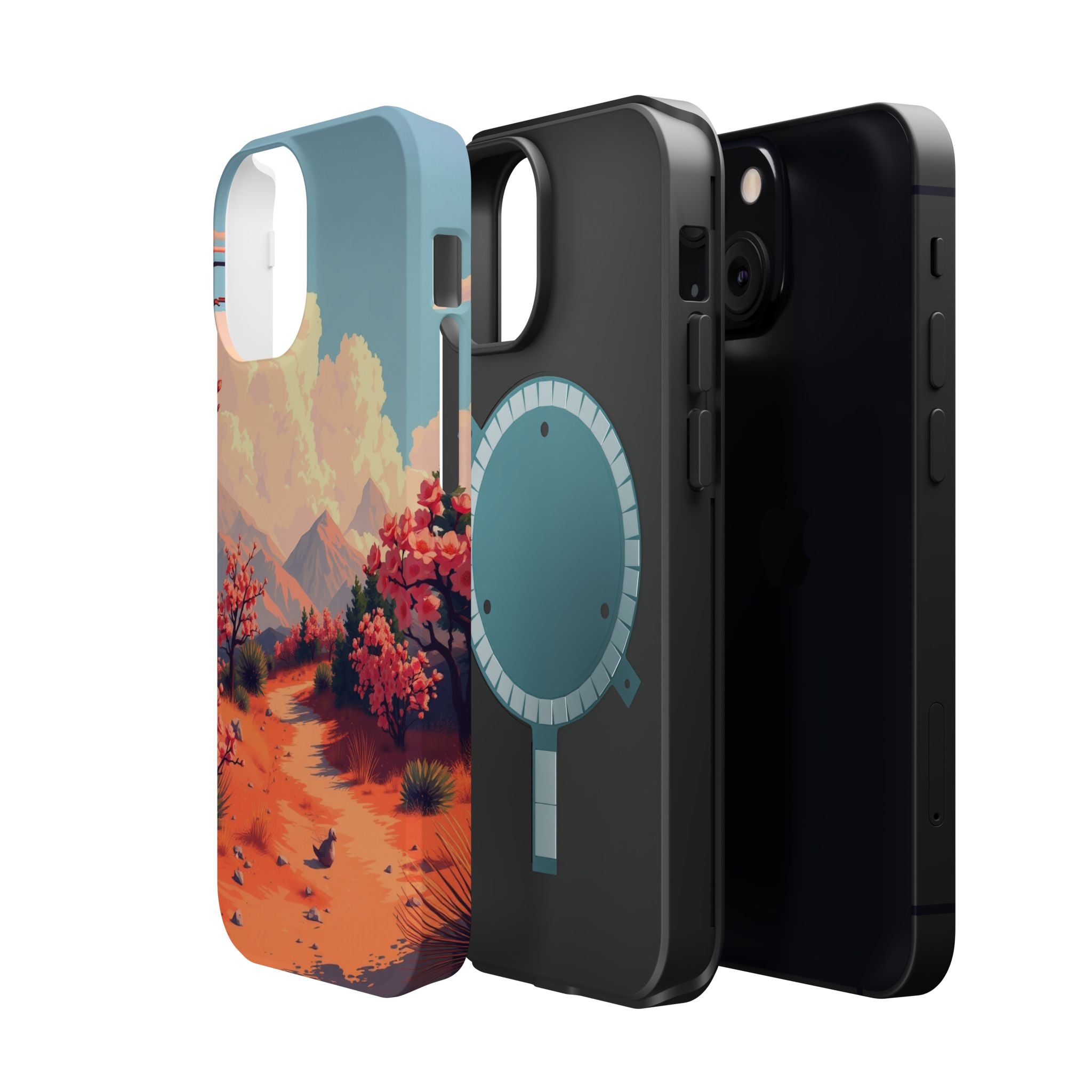 iPhone Burnt Orange And Sand Blossom Trail Slim iPhone Everyday · iPhone Case