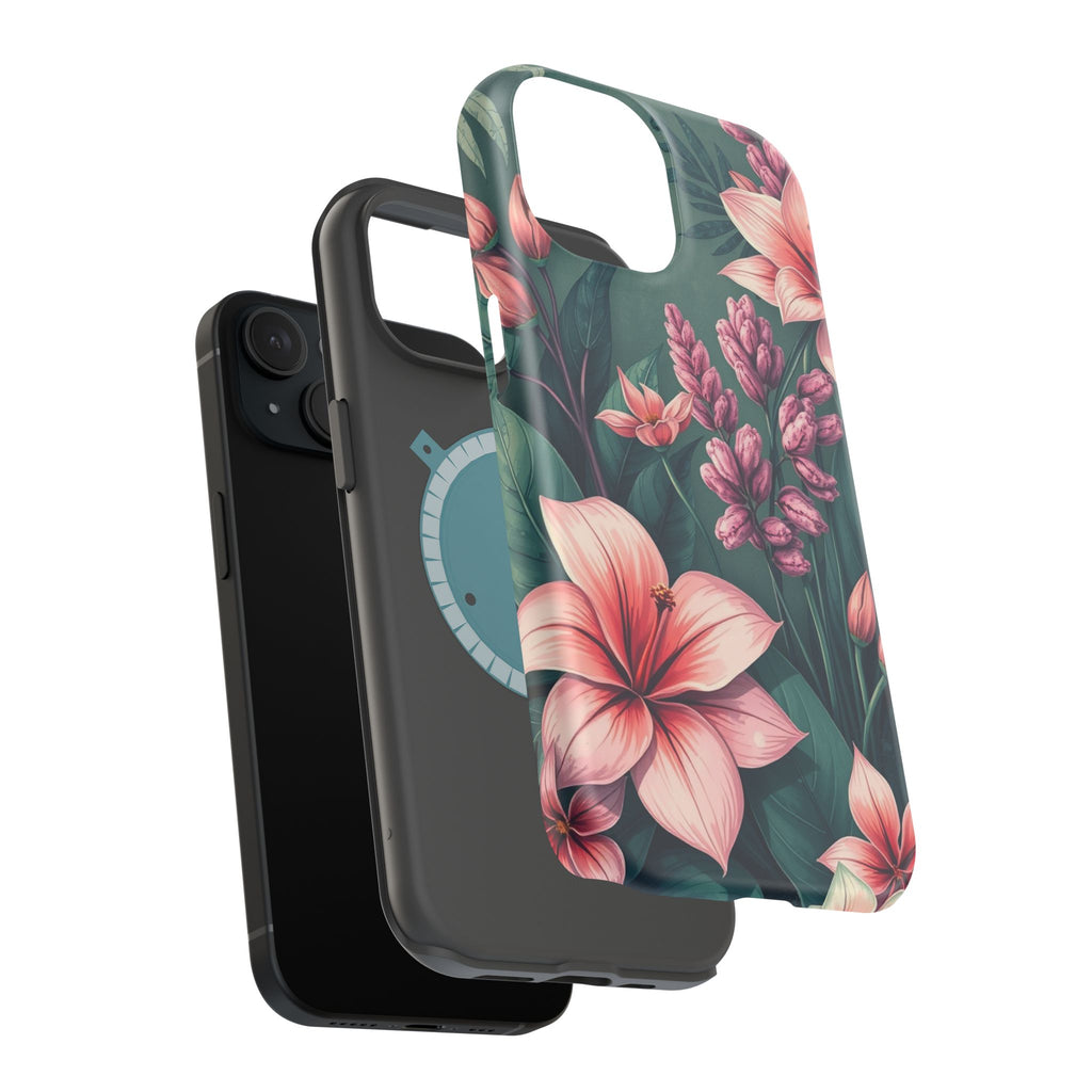 iPhone Mint And Blush Jungle Floral Slim Everyday Designer Case · iPhone Case
