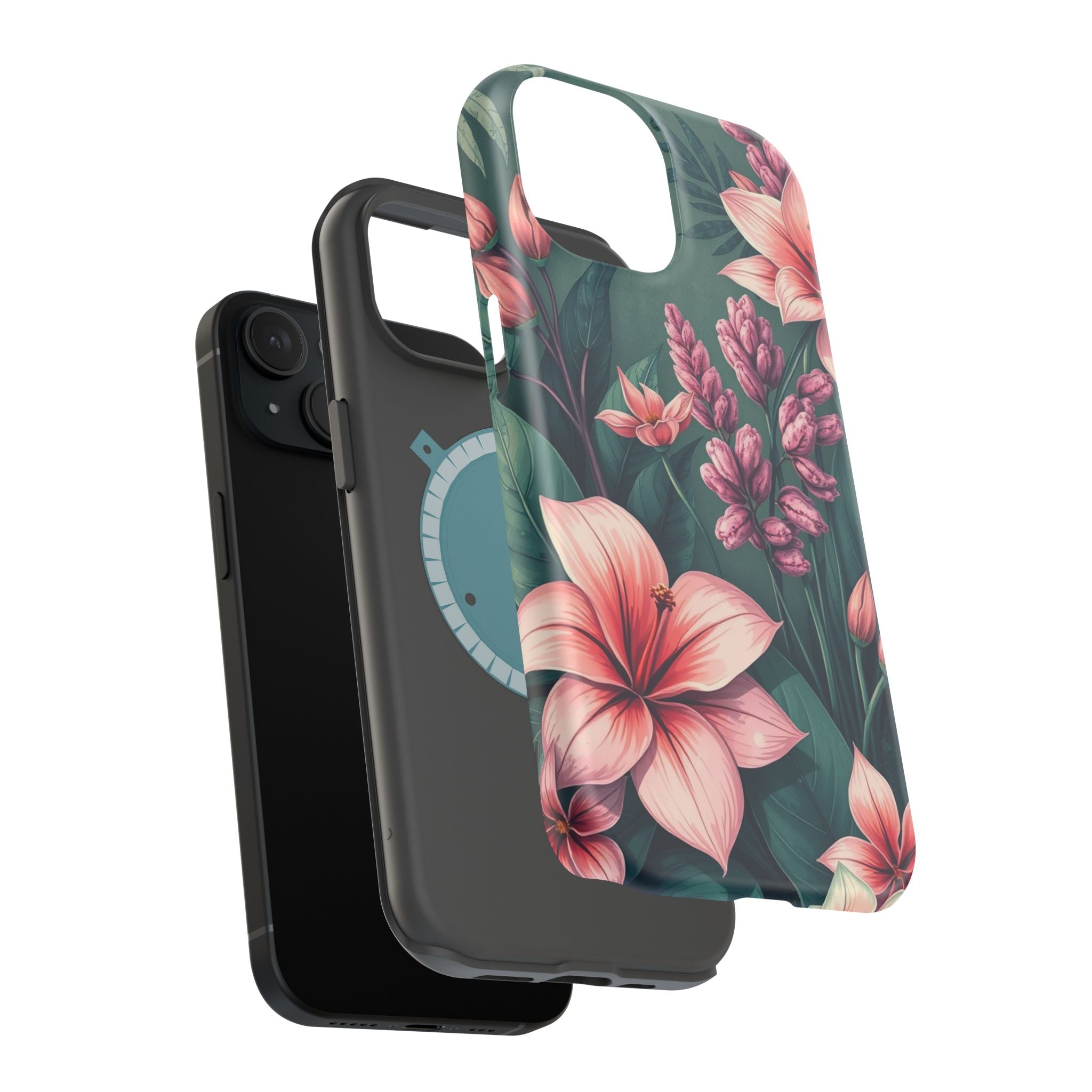 iPhone Mint And Blush Jungle Floral Slim Everyday Designer Case · iPhone Case