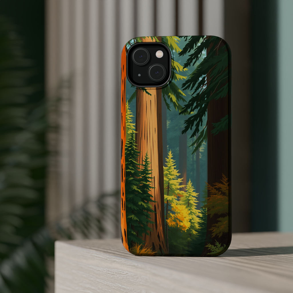 iPhone Redwood Forest Oil Painting Impressionist Clean iPhone Minimal · iPhone C