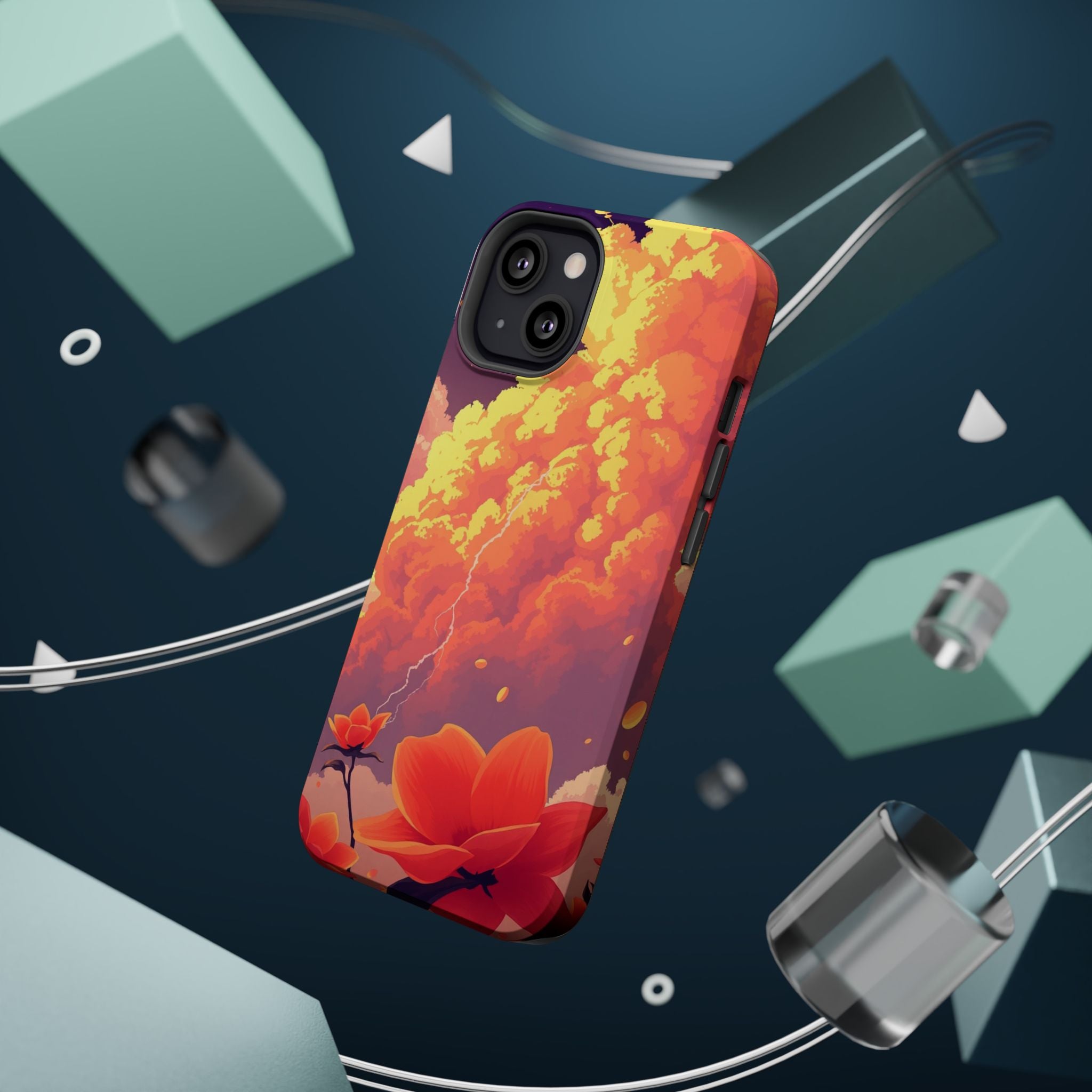 iPhone Sunset Amber And Peach Petal Storm Slim iPhone Everyday Designer · iPhone
