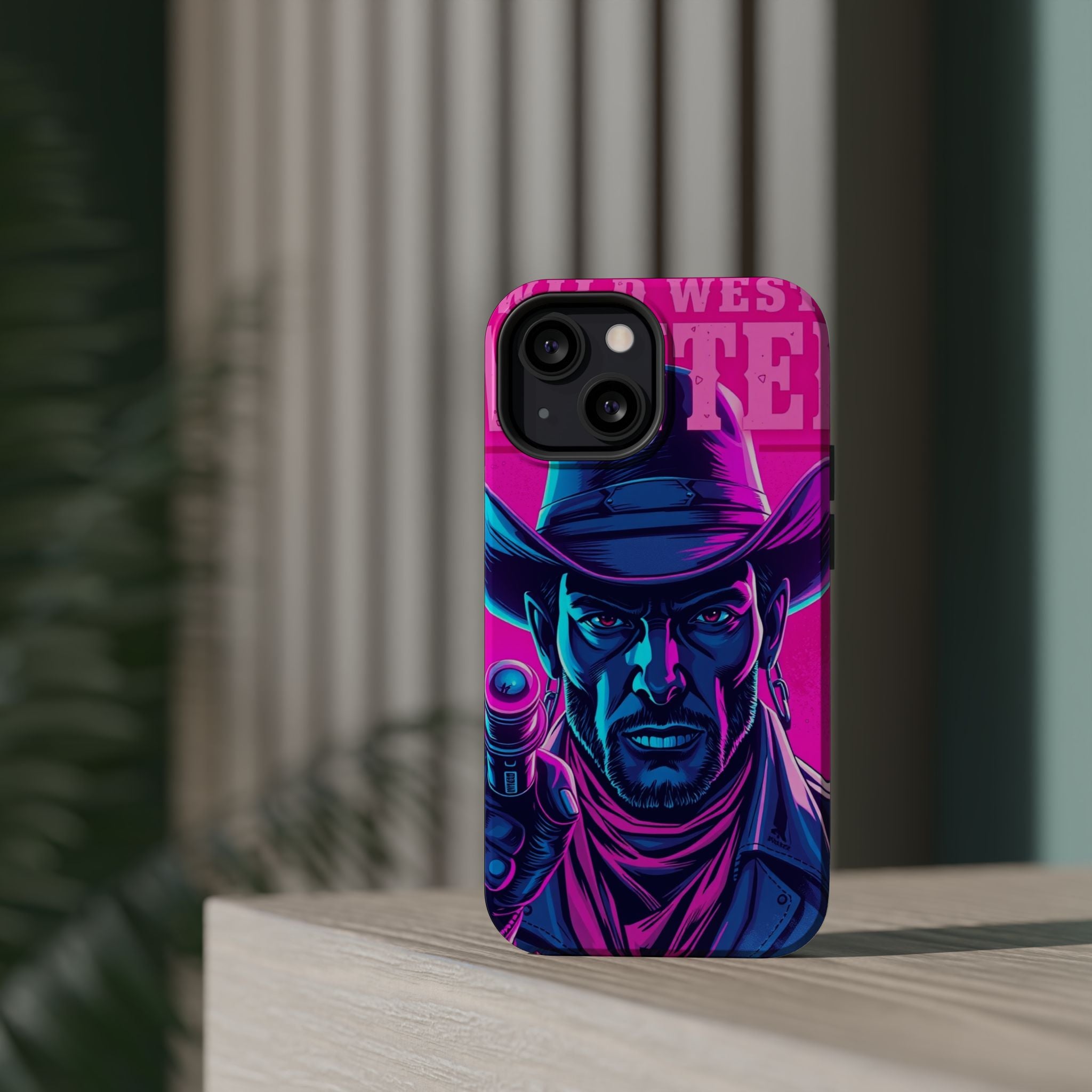 iPhone Wild West Wanted Neon Cyberpunk Slim Everyday Designer Case · iPhone Case