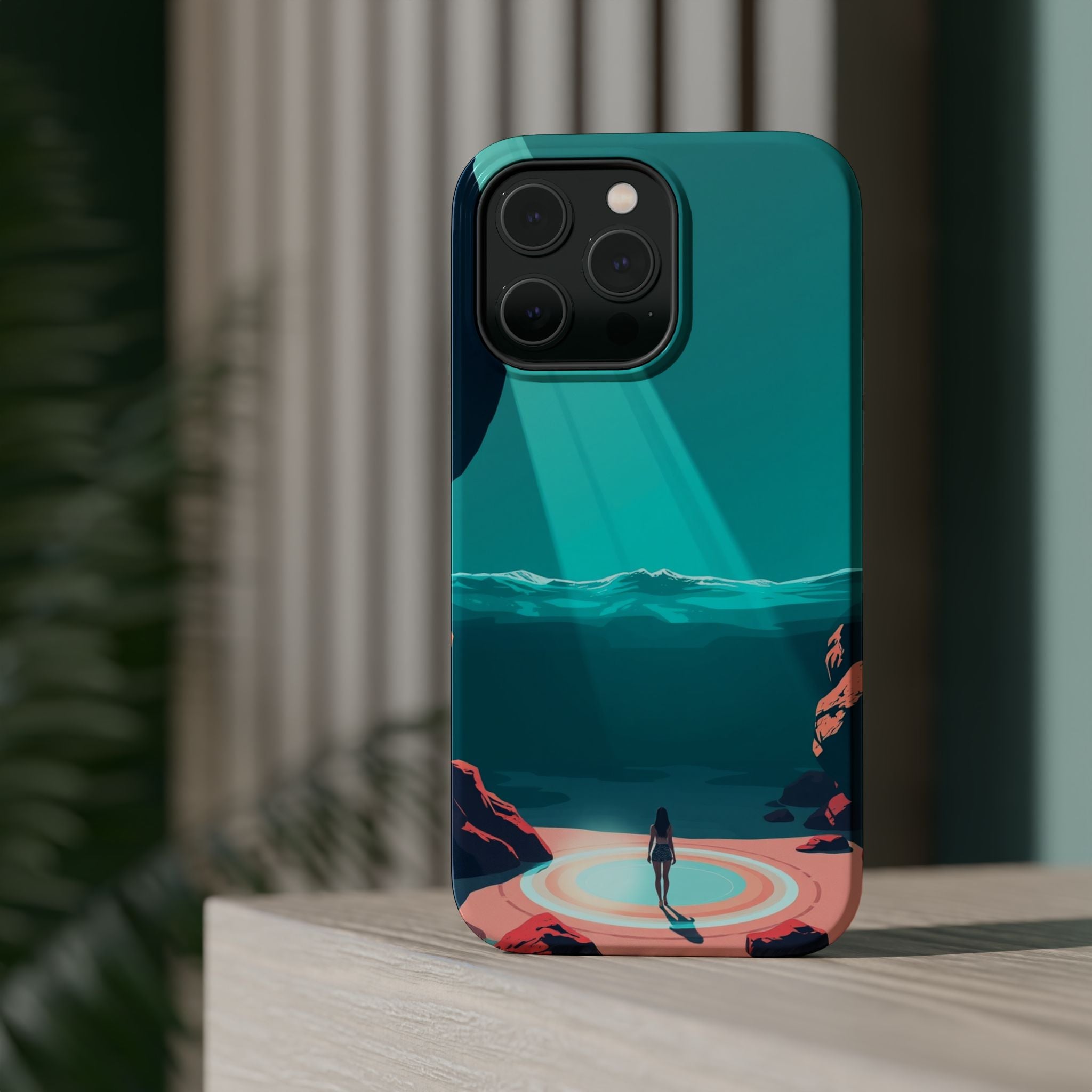 iPhone Earthy Tidal Pool Design 17 Bold Modern Everyday Snap Case · iPhone Case
