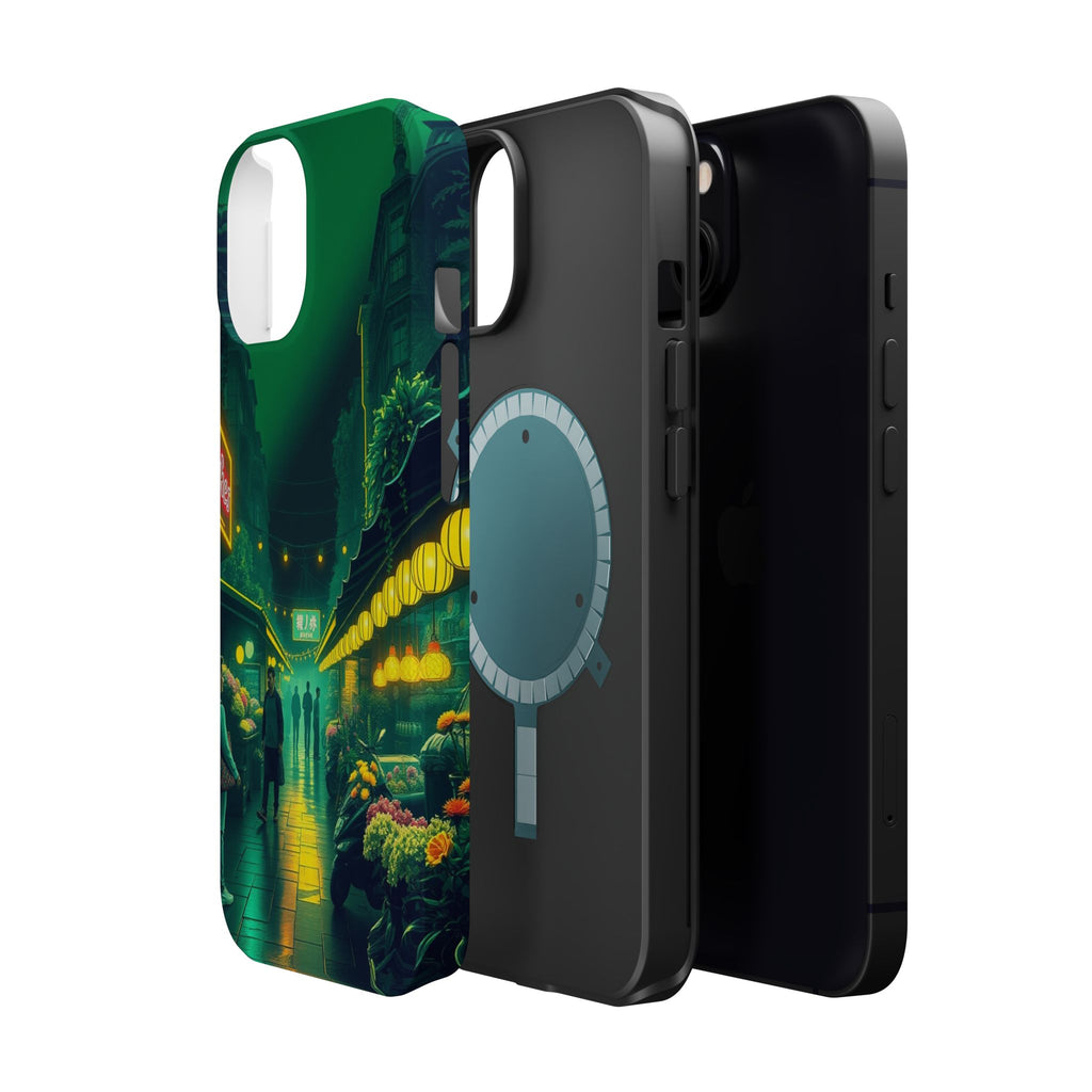 iPhone Flower Market Neon Cyberpunk Slim Everyday Designer Case · iPhone Case