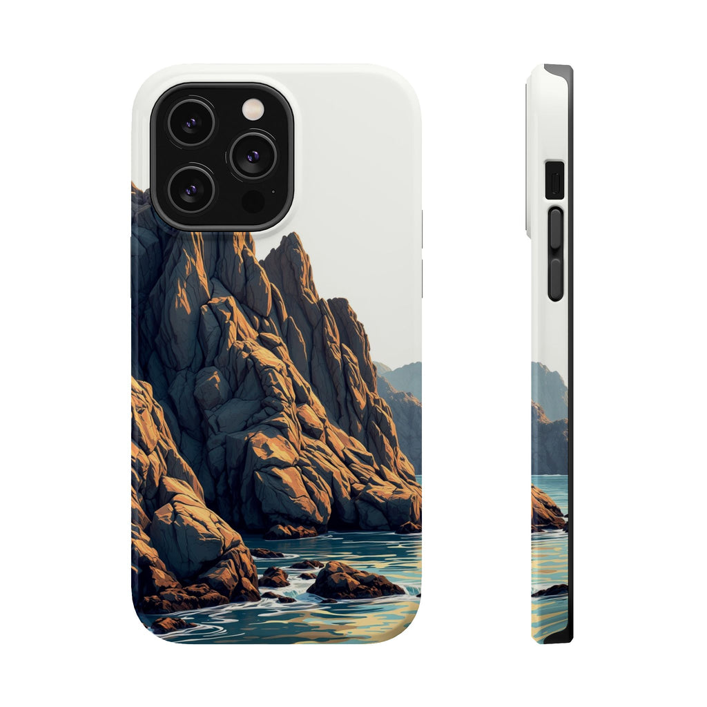 iPhone Mustard And Rust Rocky Coastline Slim Everyday iPhone Designer · iPhone C