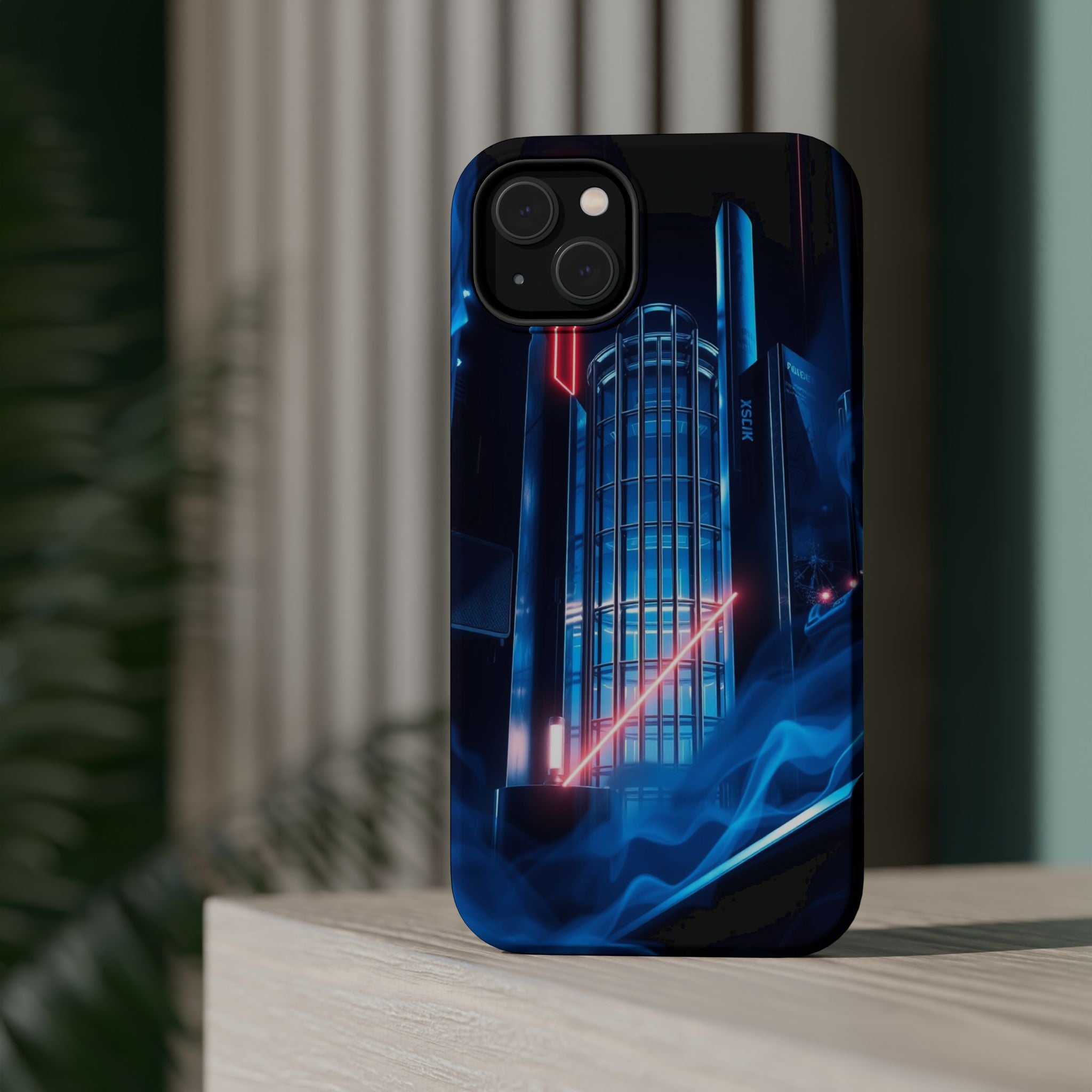 iPhone Midnight Blue And Silver Bauhaus Composition Slim Snap Case · iPhone Case
