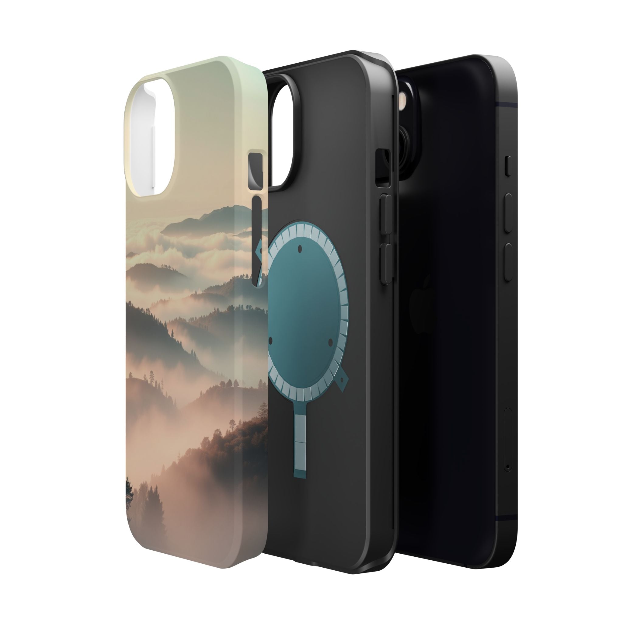 iPhone Mint And Blush Fog Rolling Over Hills Slim iPhone Everyday · iPhone Case
