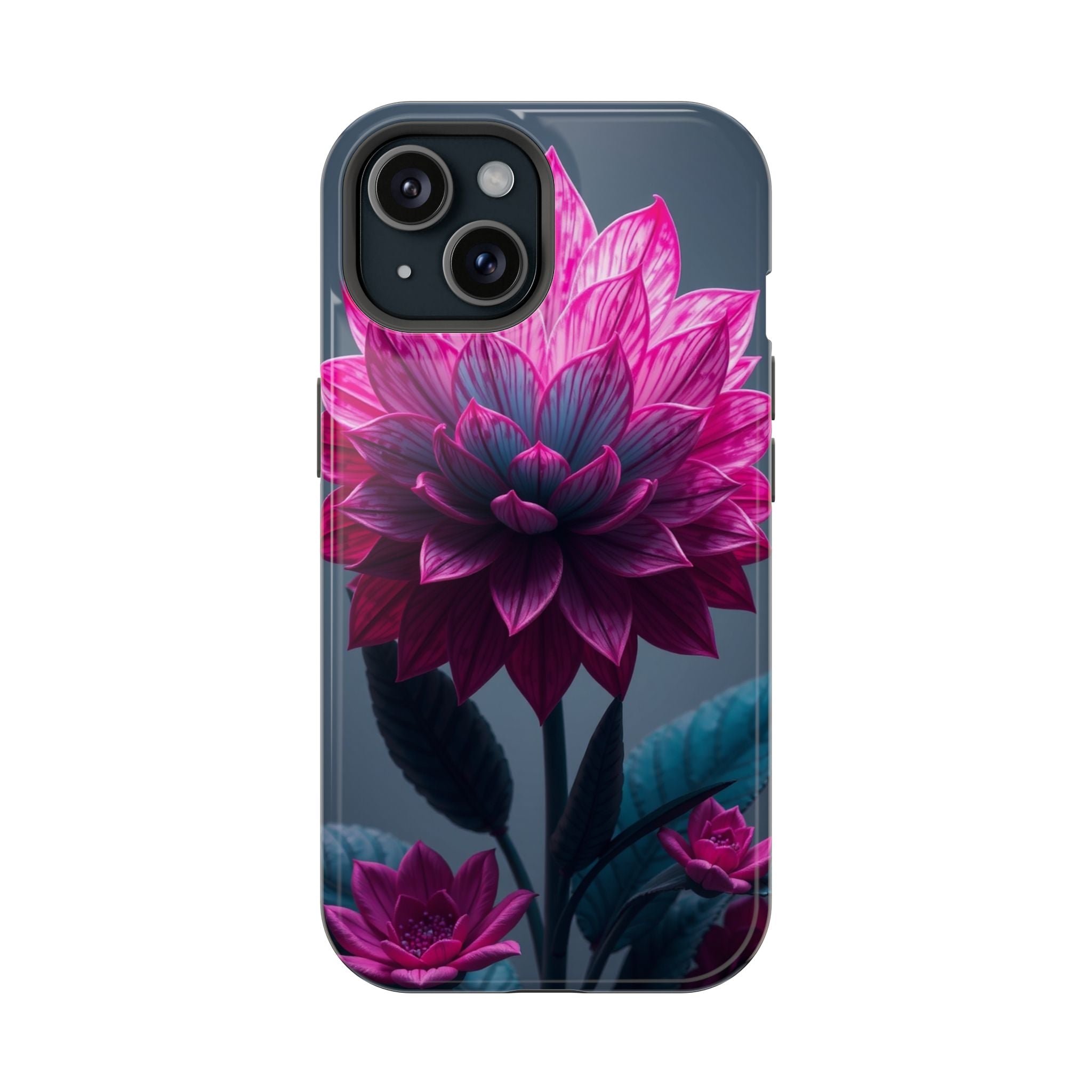 iPhone Cyan And Magenta Floral Dark Academia Slim iPhone Everyday · iPhone Case