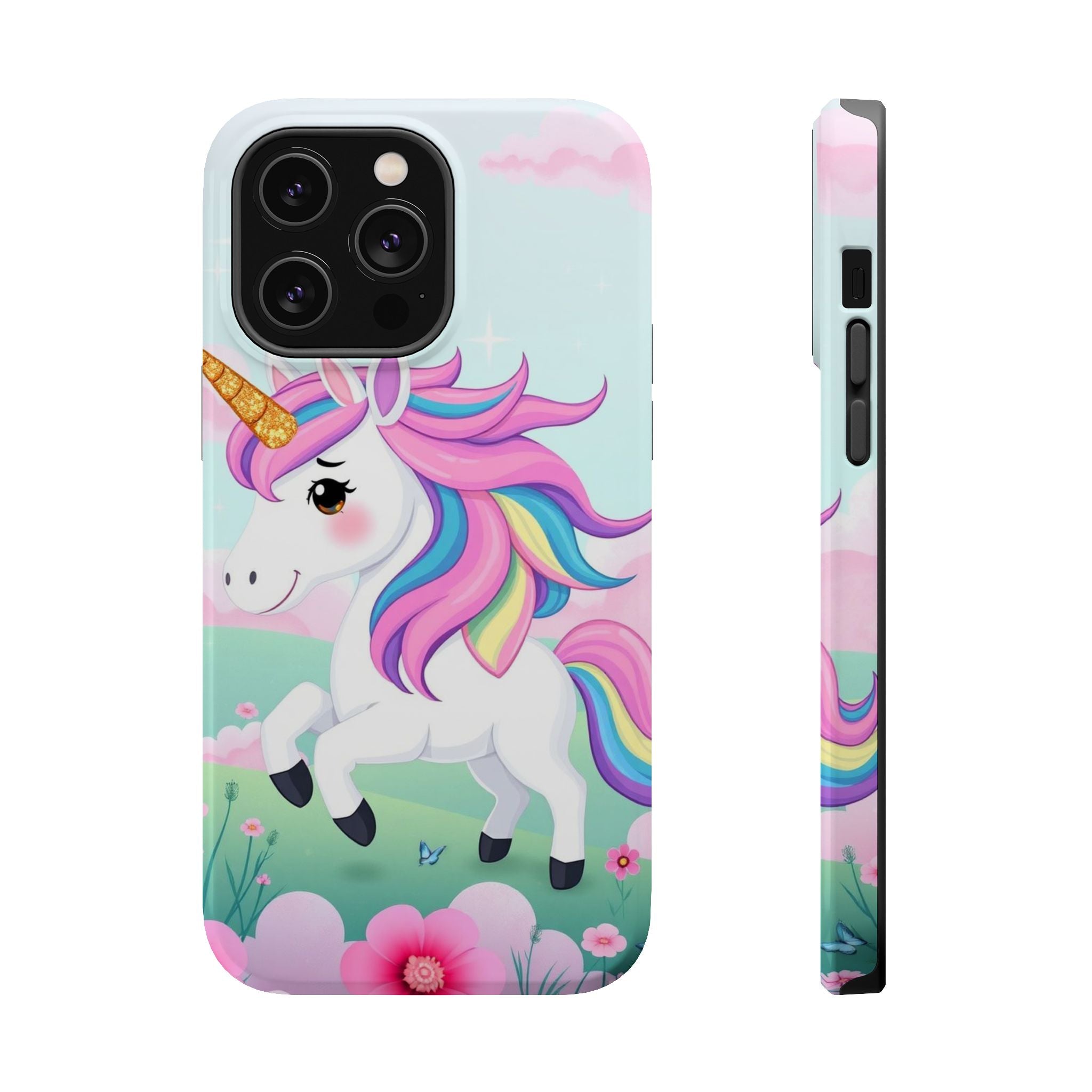 iPhone Rainbow Unicorn Kids Fun Soft iPhone Phone Case Gift Finish · iPhone Case