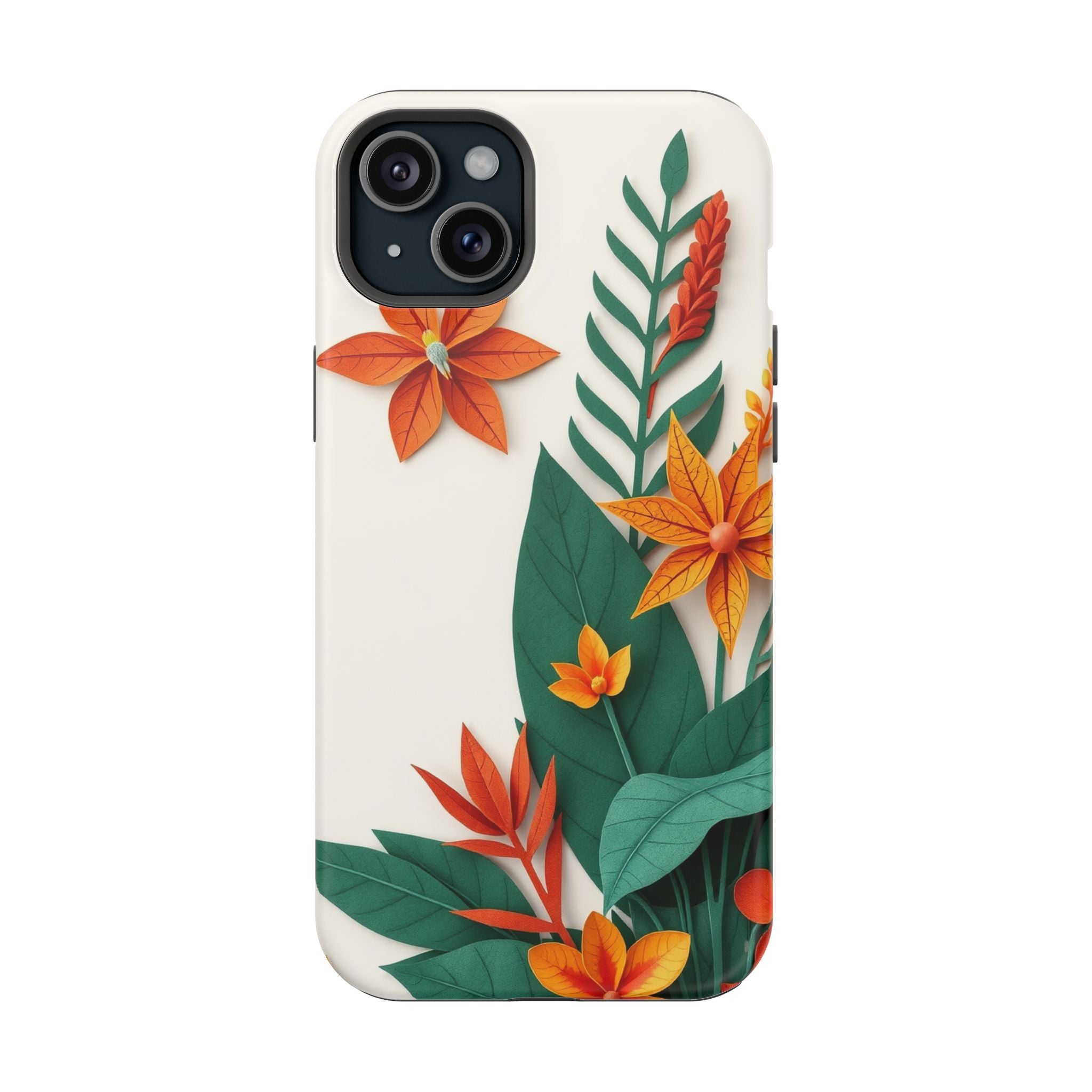 iPhone Jungle Floral Paper Cut Art Bold Modern Everyday Snap Case · iPhone Case