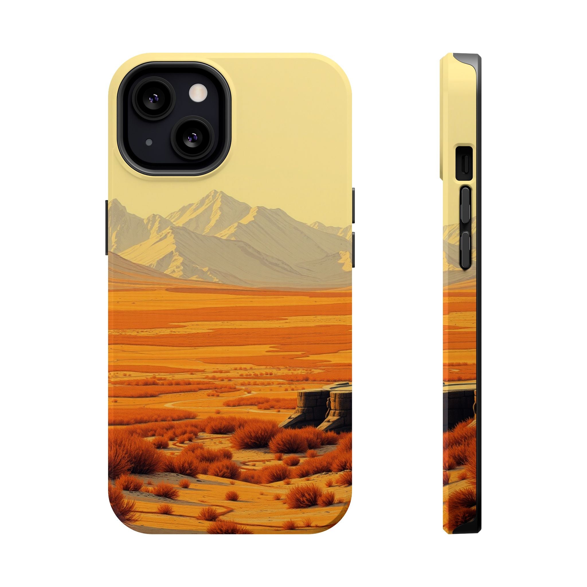 iPhone Mustard And Rust Tundra Expanse Slim Everyday Designer Case · iPhone Case