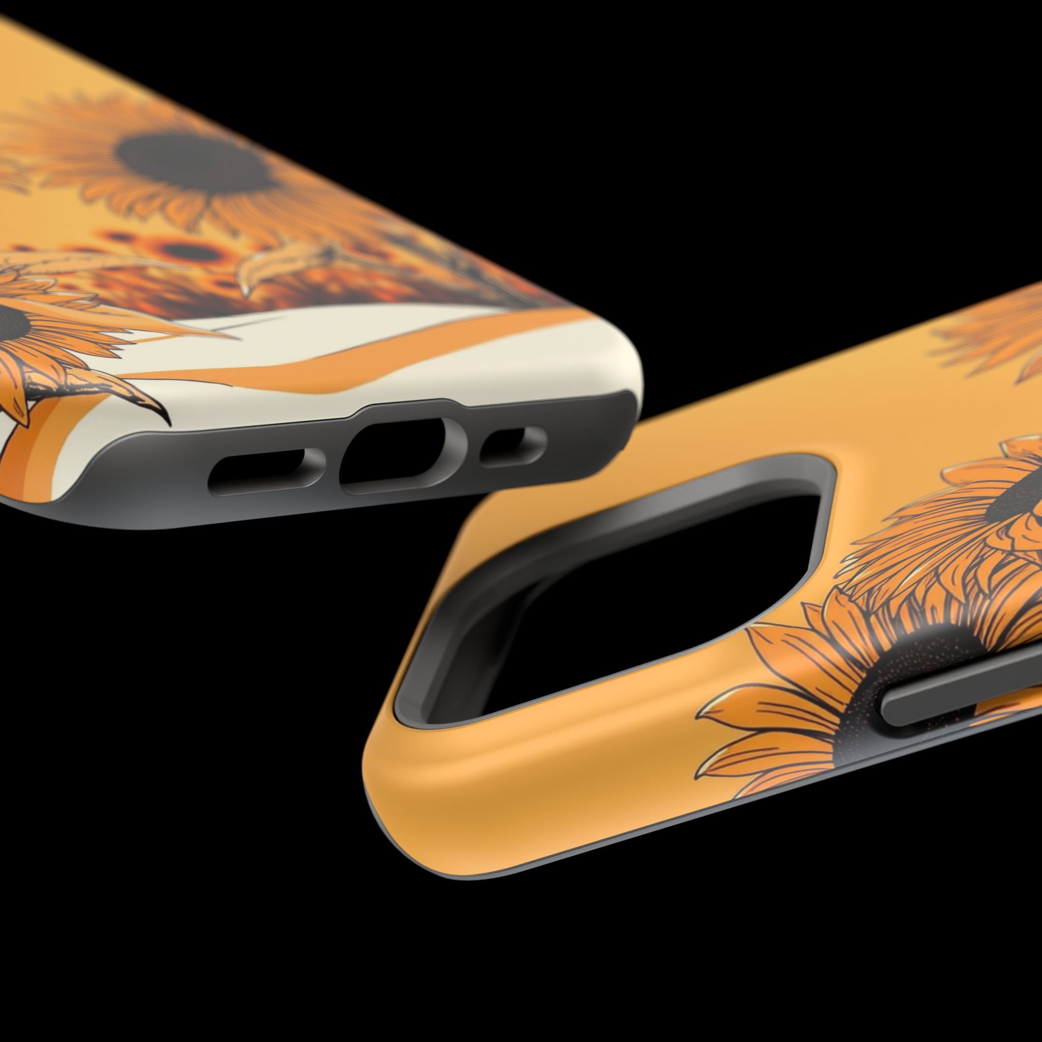 iPhone Burnt Orange And Sand Sunflower Pop Slim iPhone Everyday · iPhone Case