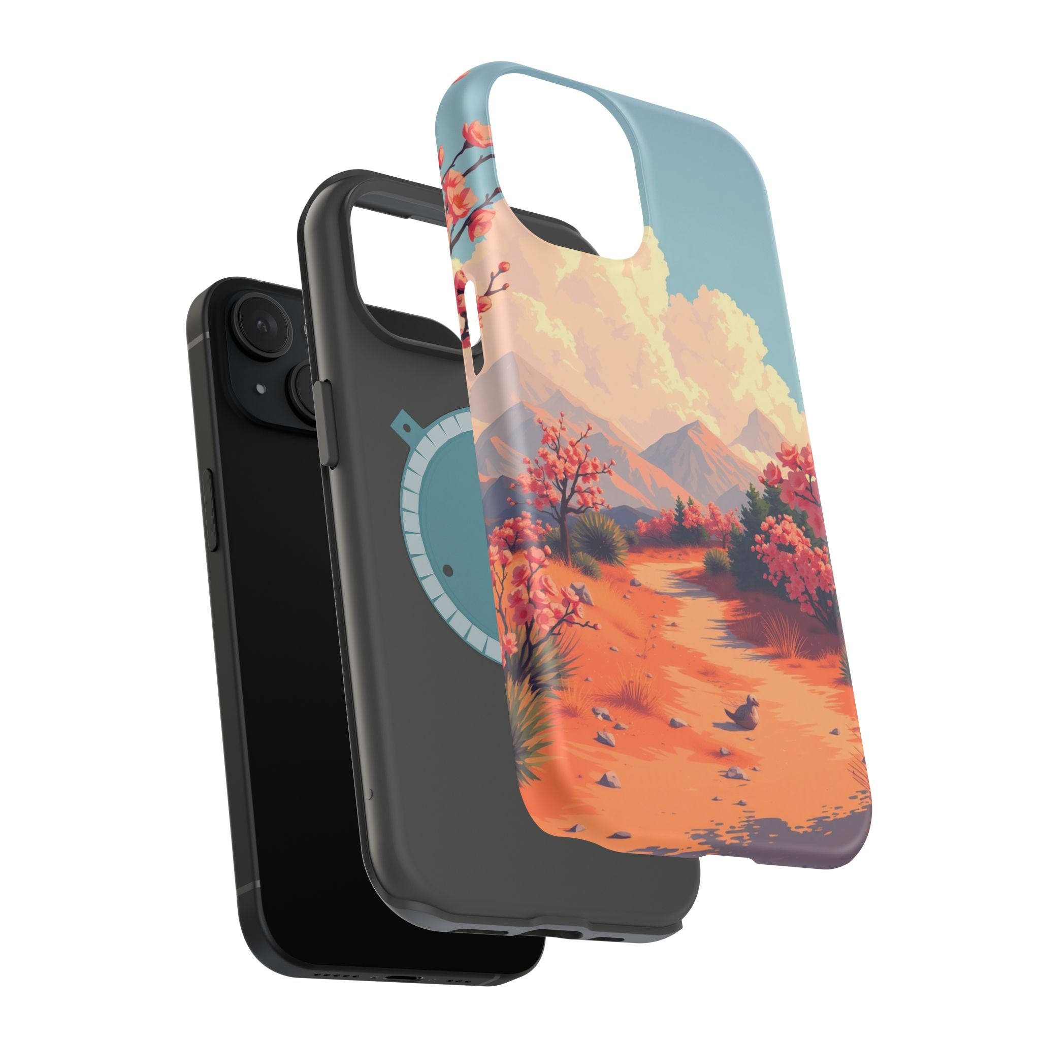 iPhone Burnt Orange And Sand Blossom Trail Slim iPhone Everyday · iPhone Case