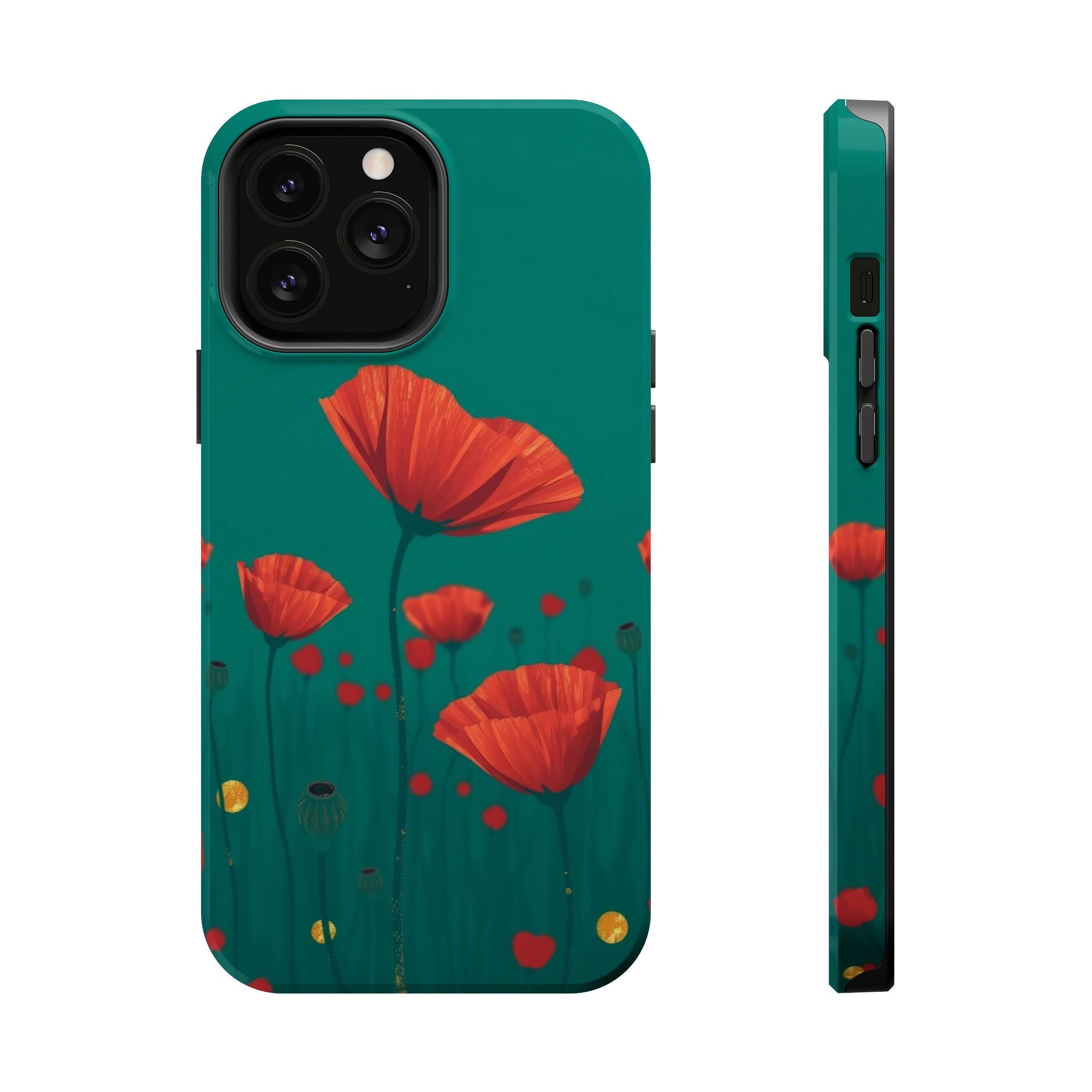 iPhone Earthy Poppy Field Design Bold Modern Everyday Snap Case · iPhone Case