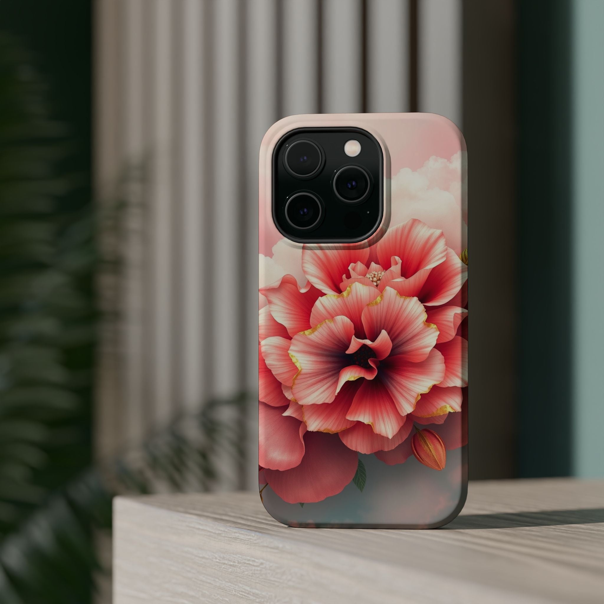 iPhone Pastel Floral Cloud Gold Foil Luxury Slim iPhone Everyday · iPhone Case