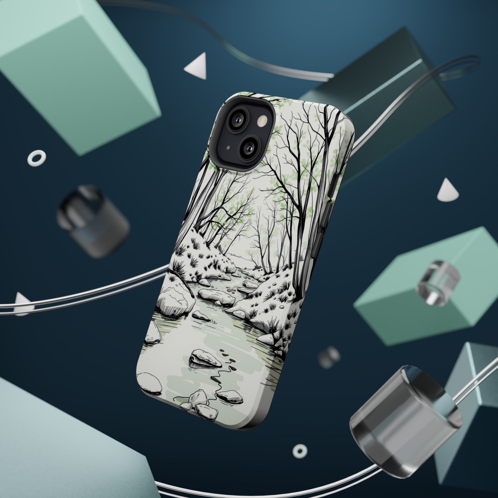 iPhone Sage And Ivory Spring Creek Bold Modern Everyday Snap Case · iPhone Case
