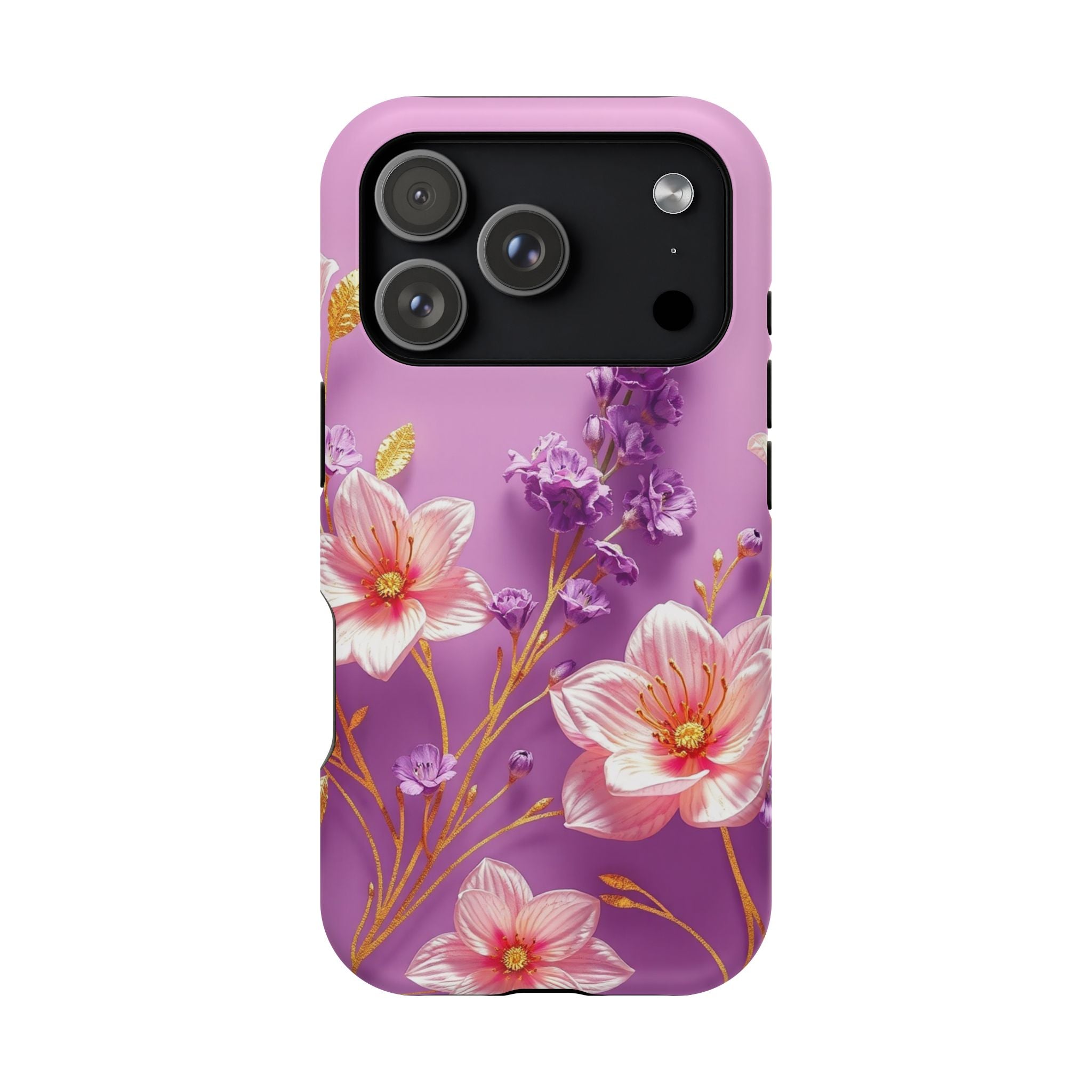 iPhone Radiant Floral Gold Foil Design Slim Everyday Designer Case · iPhone Case