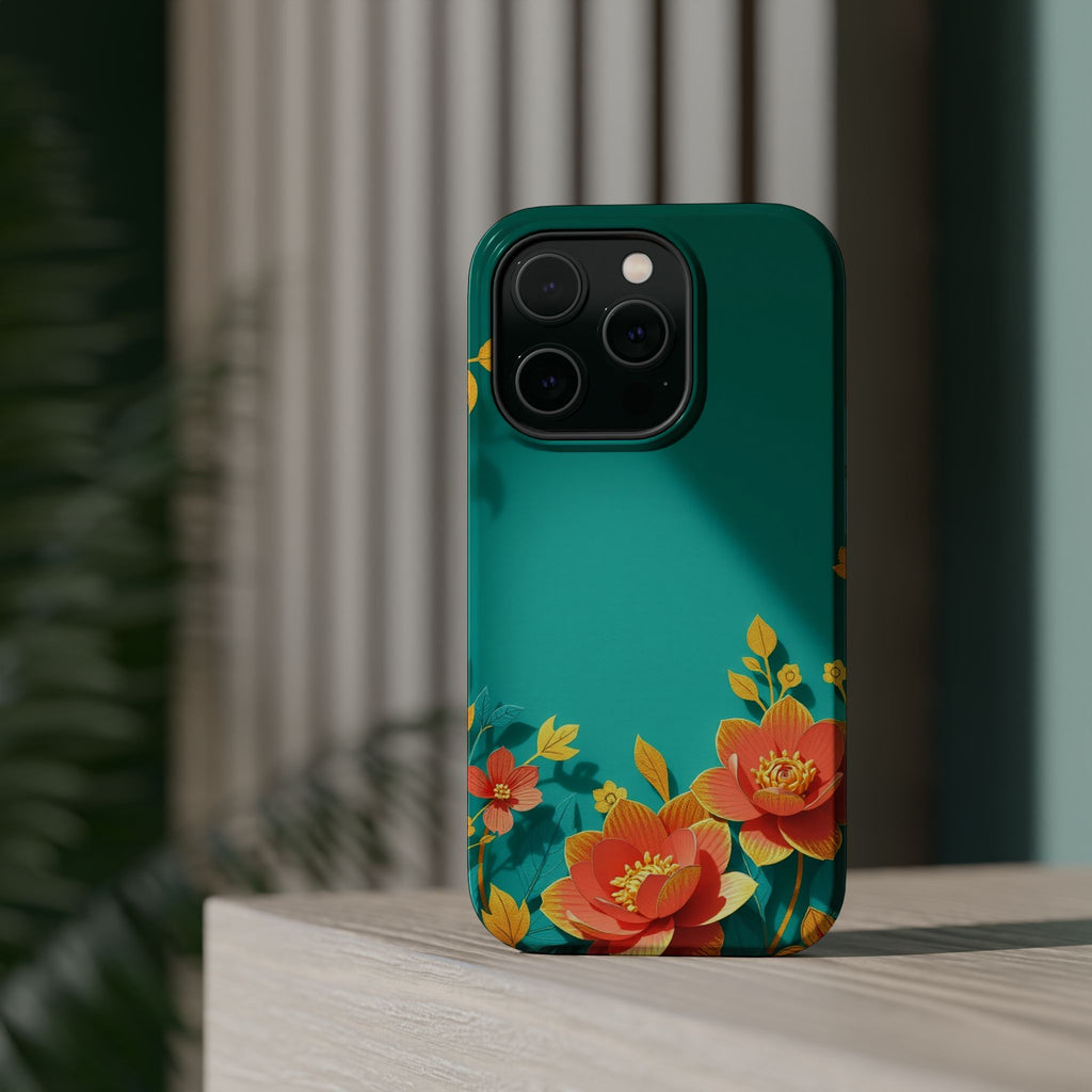 iPhone Floral Gold Foil Paper Cut Art Slim Everyday Designer Case · iPhone Case